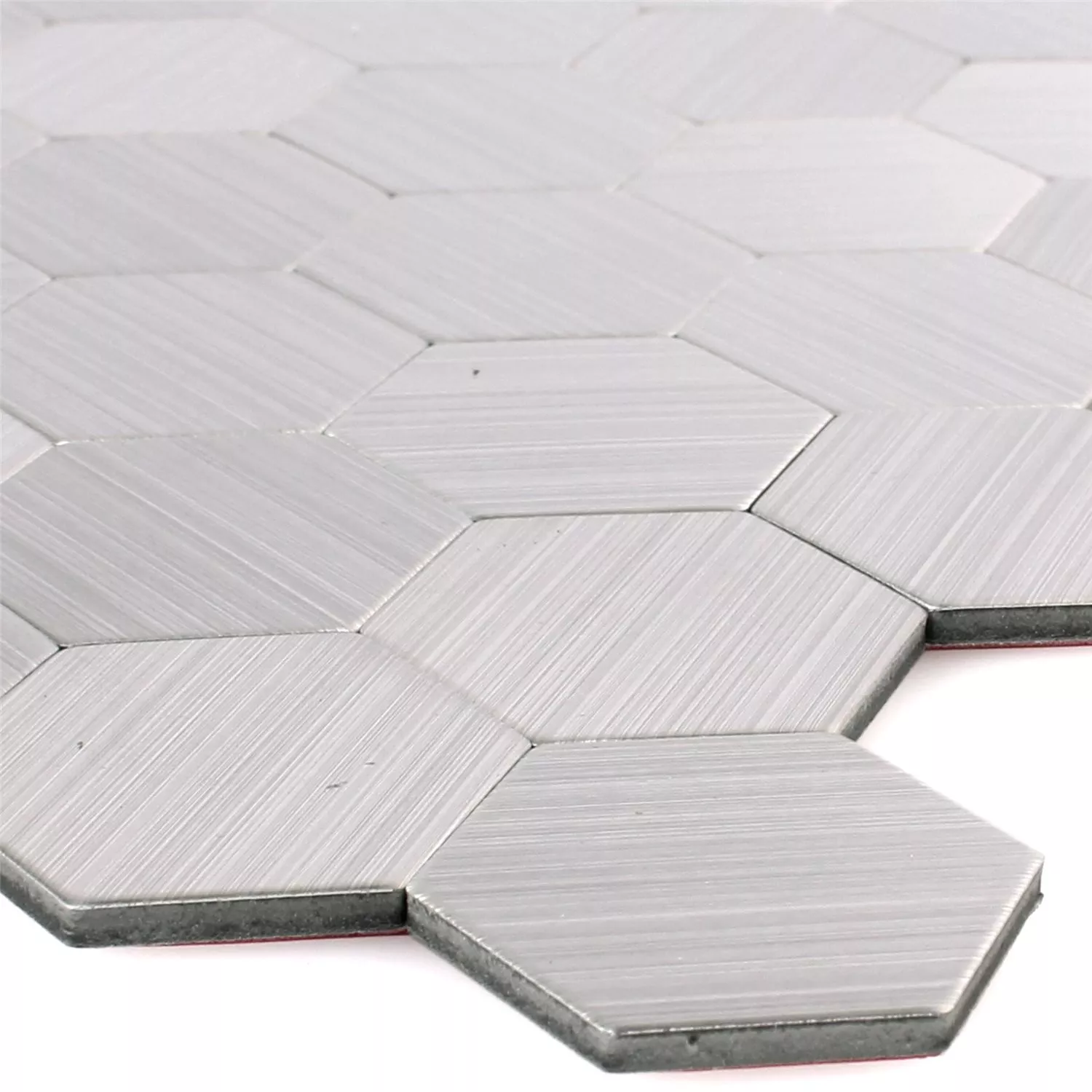 Mozaïektegel Metaal Zelfklevende Mikros Zilver Hexagon Mozaïektegel Metaal Zelfklevende Mikros Zilver Hexagon