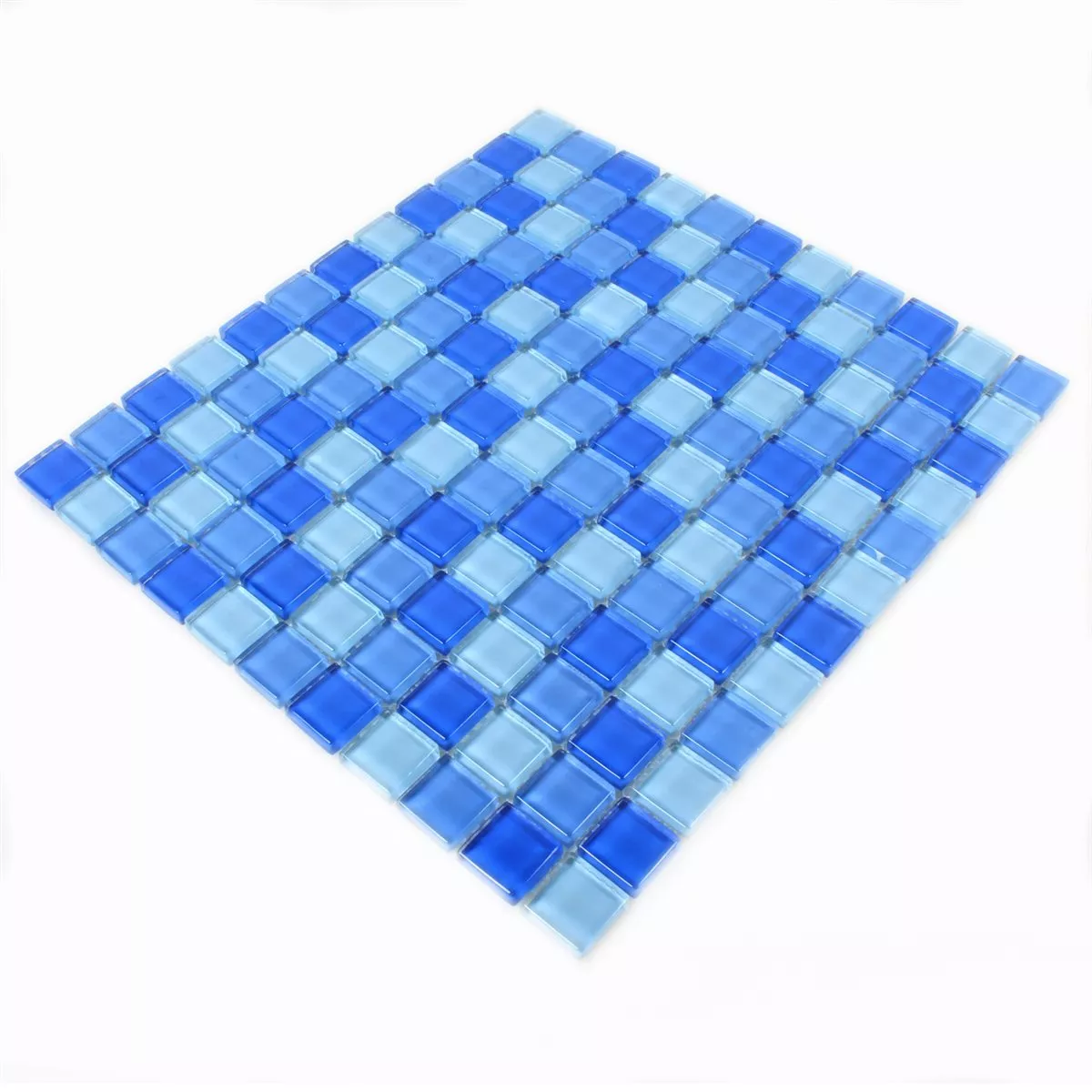 Mønster fra Glass Mosaikk Fliser Neptune Blå Mix