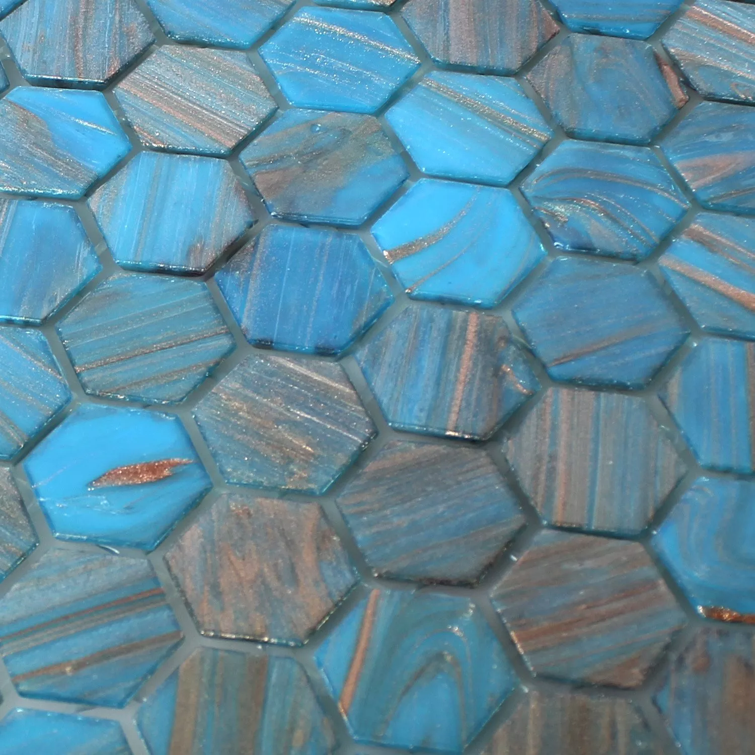 Azulejo Mosaico Trend-Vi Vidro Hexagonal 242