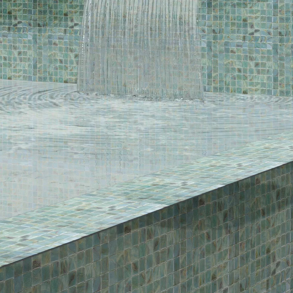 Vetro Piscina Mosaico Alassio Turchese 38