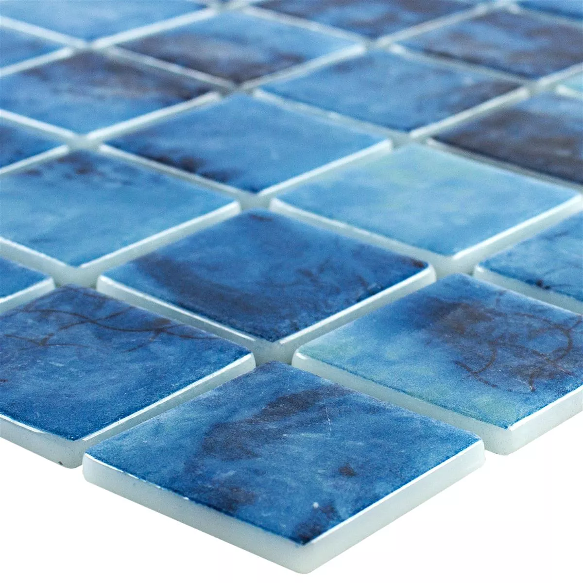 Glass Mosaic Swimming Pool Baltic Blue 38x38mm