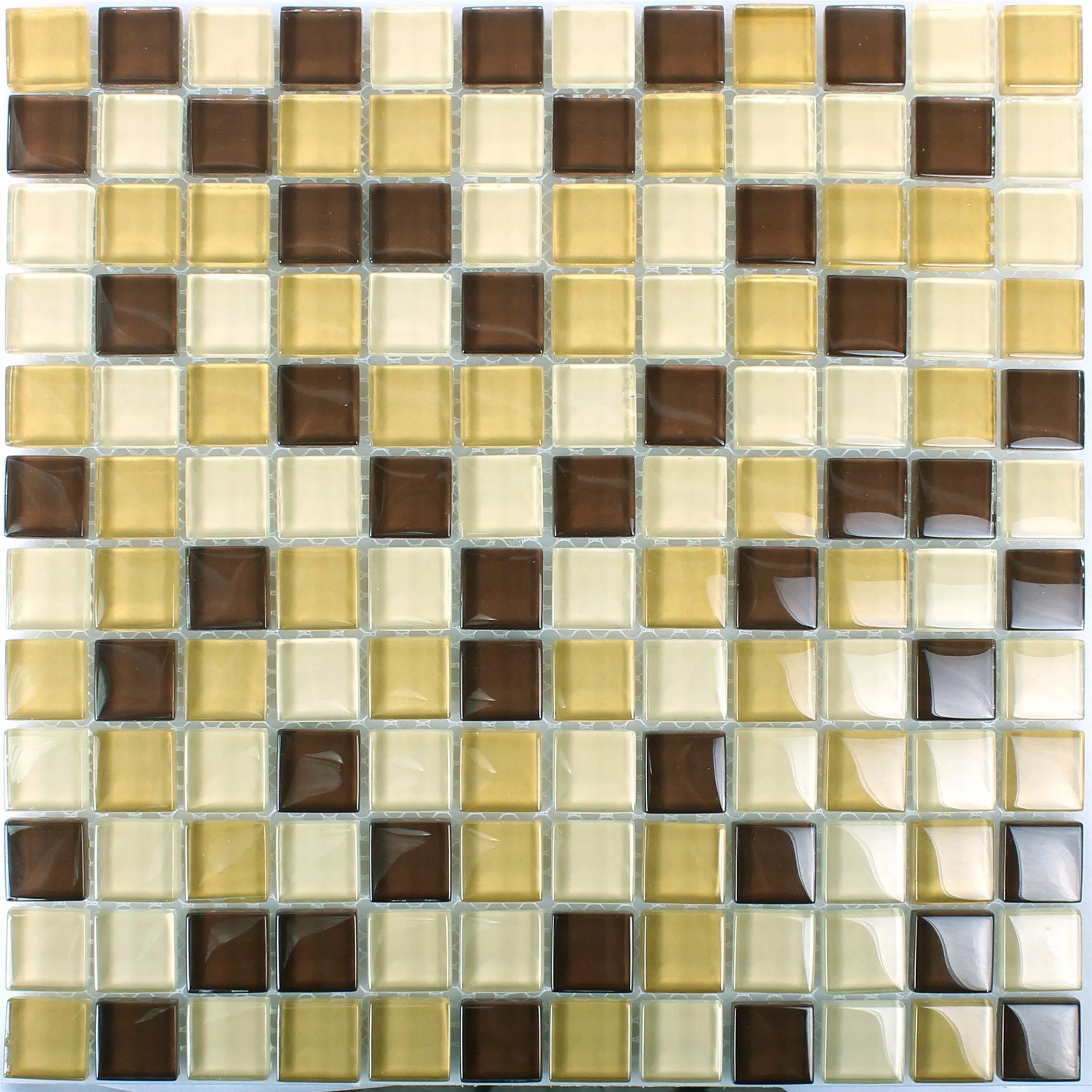 Mozaic De Sticlă Gresie 23x23x8mm Maro Mix