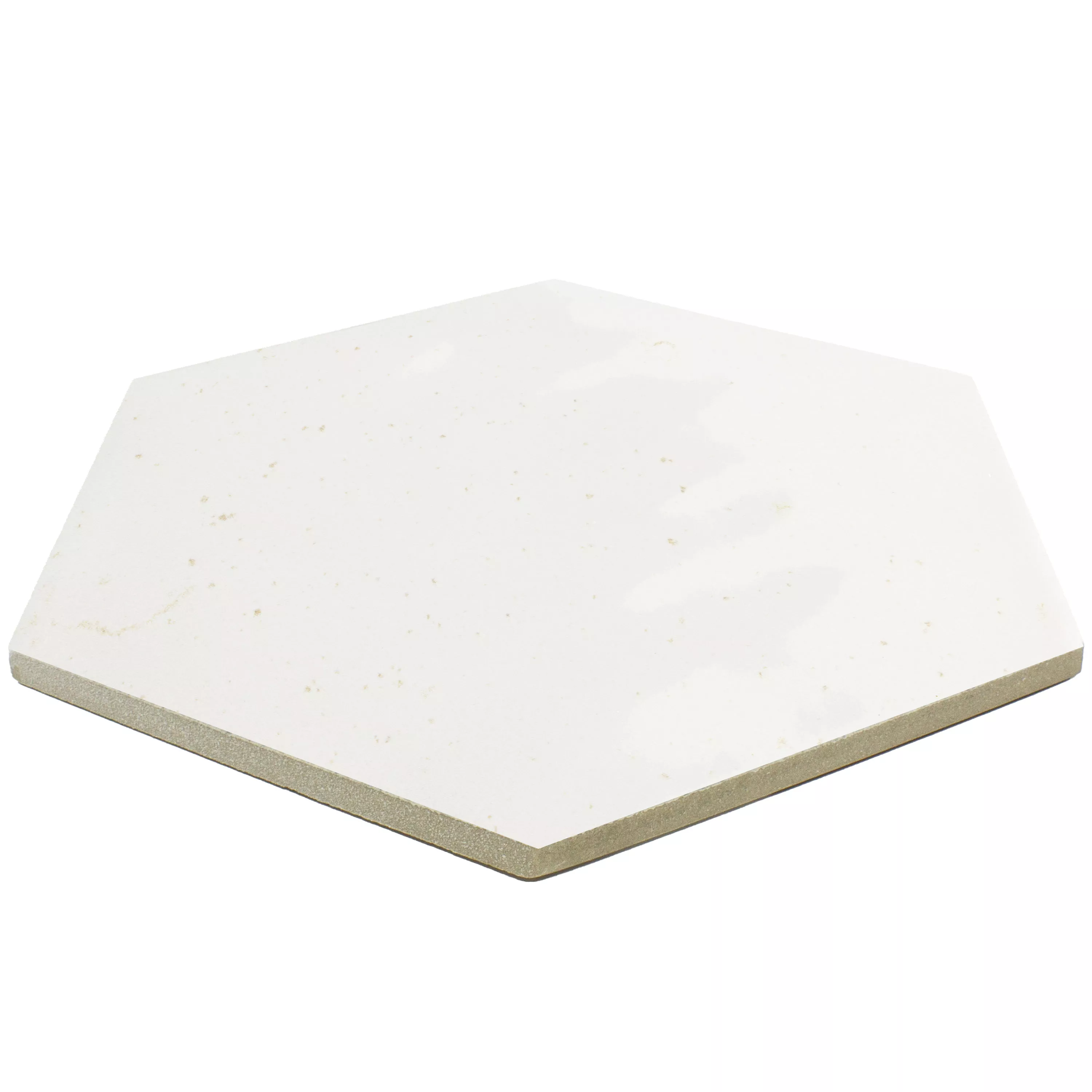 Mодел от Cтенни Плочки Arosa Блестящ Вълнообразен Шестоъгълник Бяло 17,3x15cm