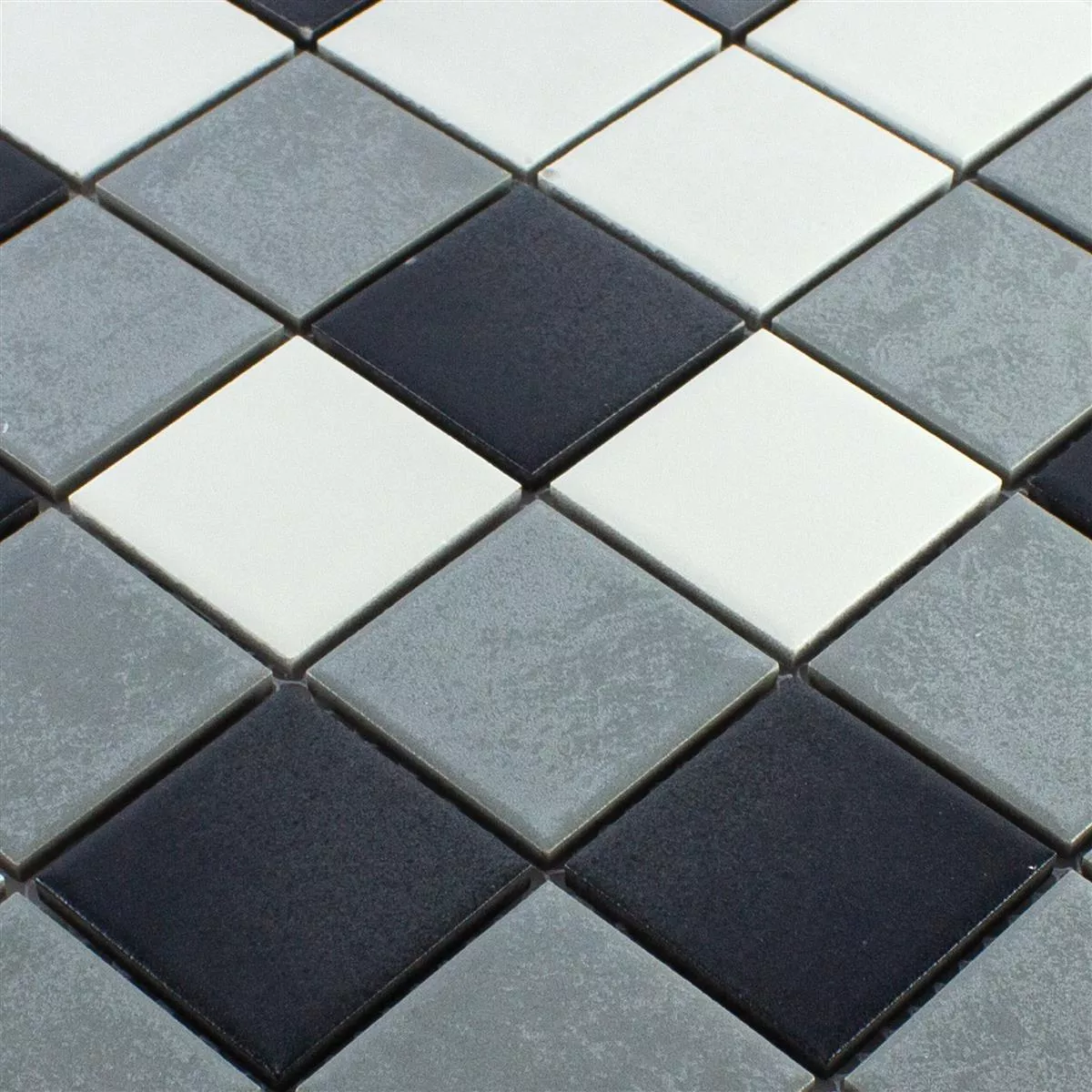 Échantillon Céramique Mosaïque Carrelage Orion Noir Gris