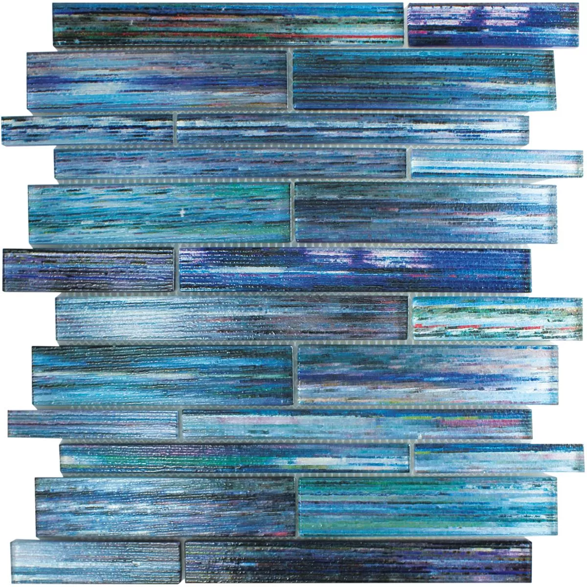 Vzorek Skleněná Mozaika Dlaždice Lemont Strukturovaný Modrá Šedá