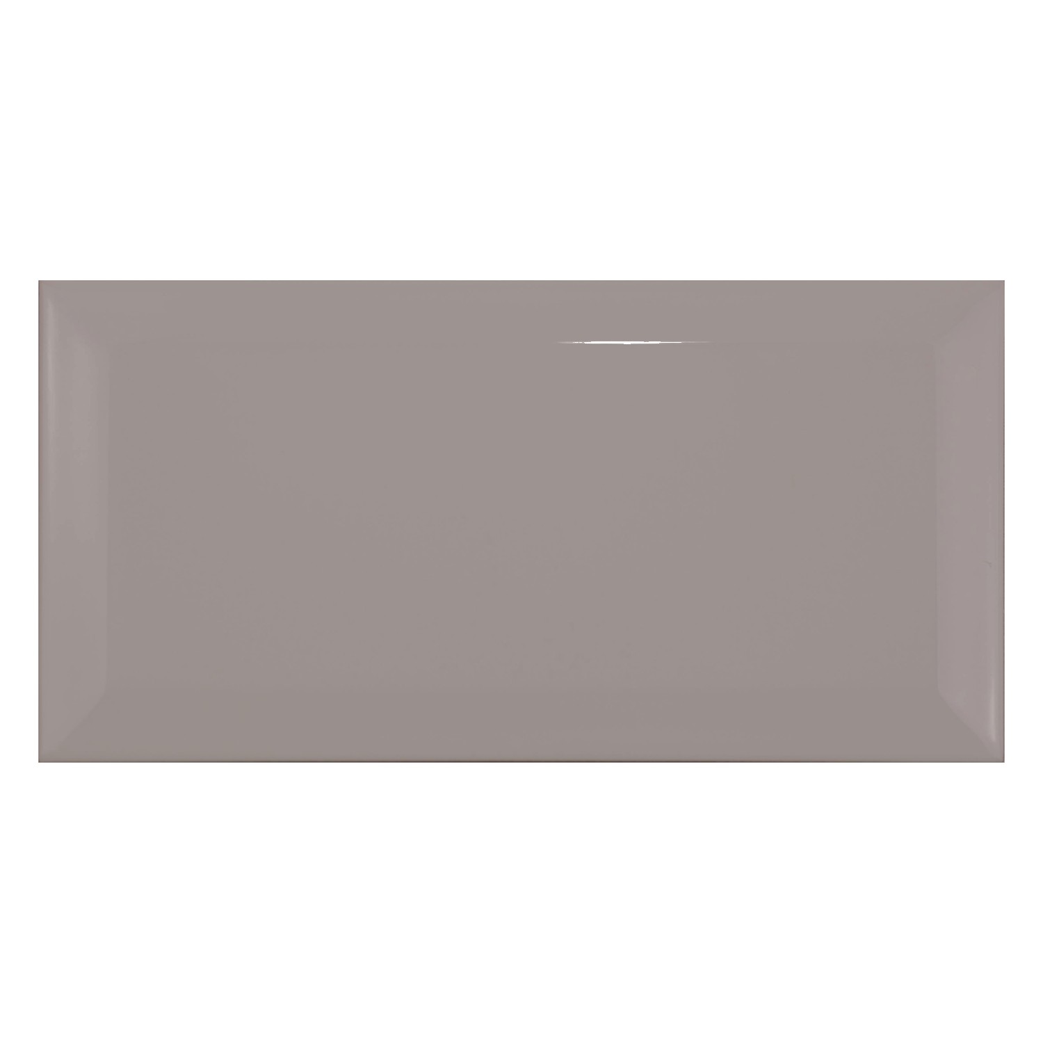 Metrofliese Grau Glänzend 10x20 cm Facette Jasper Plata
