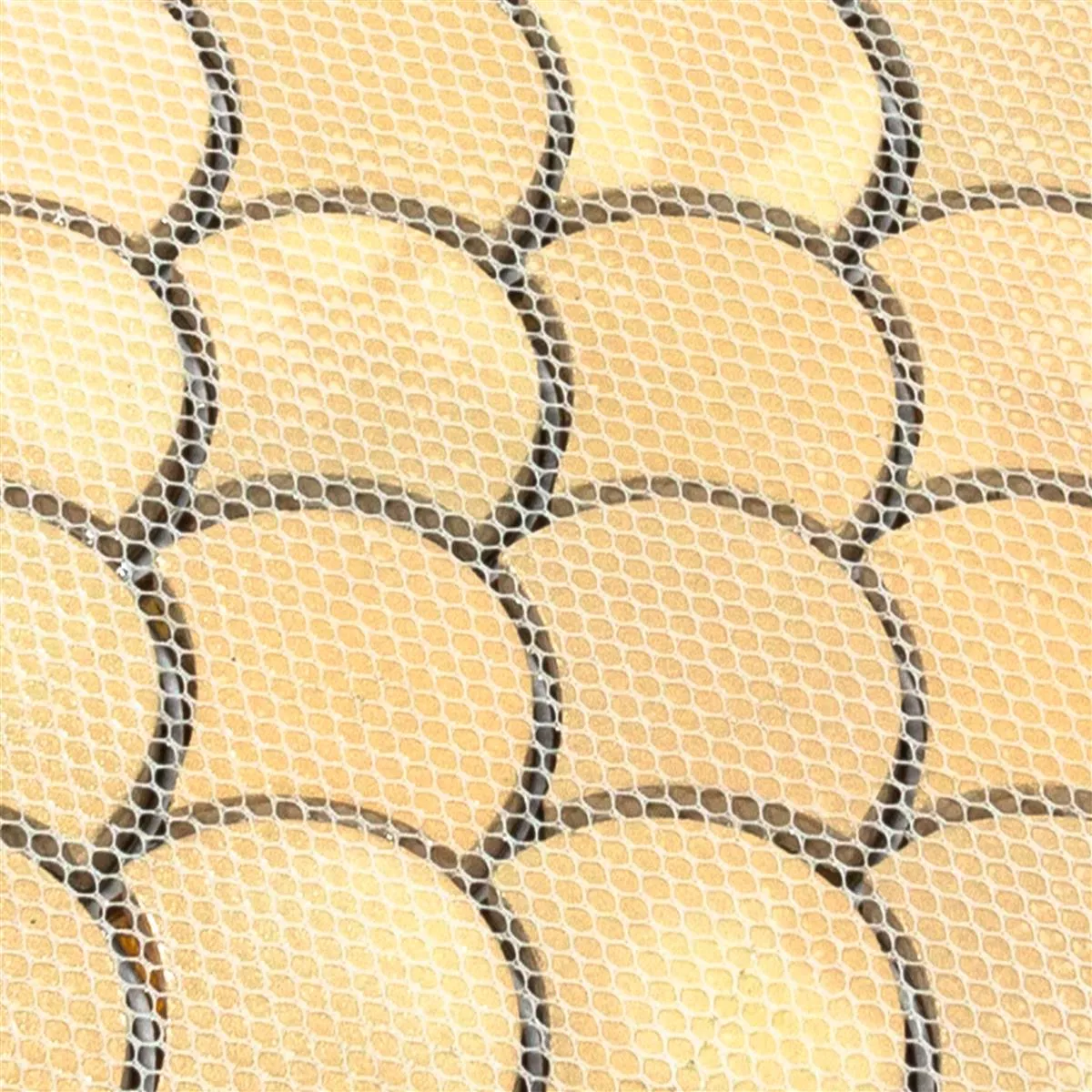 Muster von Metall Kupfer Mosaikfliesen Copperfield Fächer