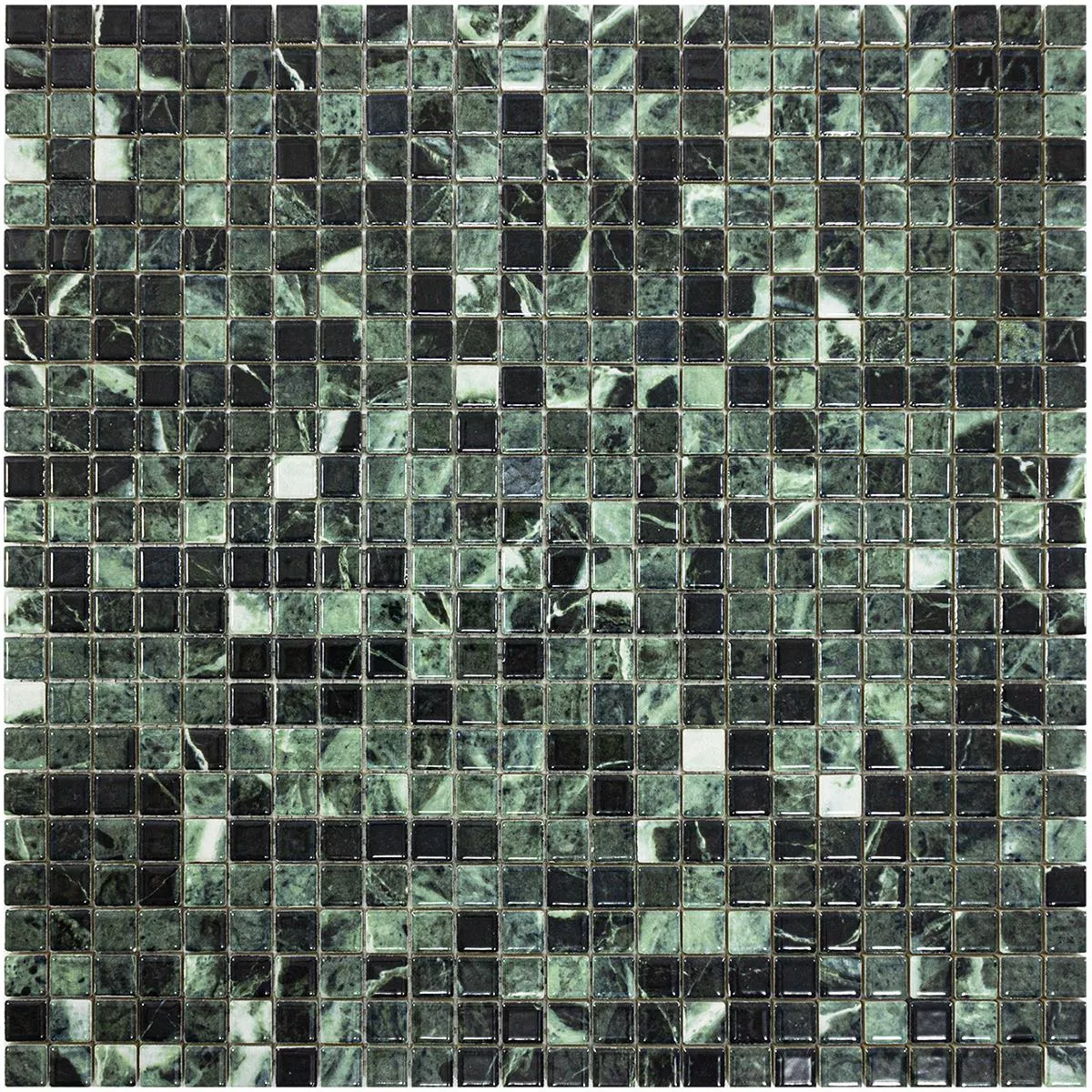 Ceramic Mosaic Tiles Elysium Marble Optic Green 12