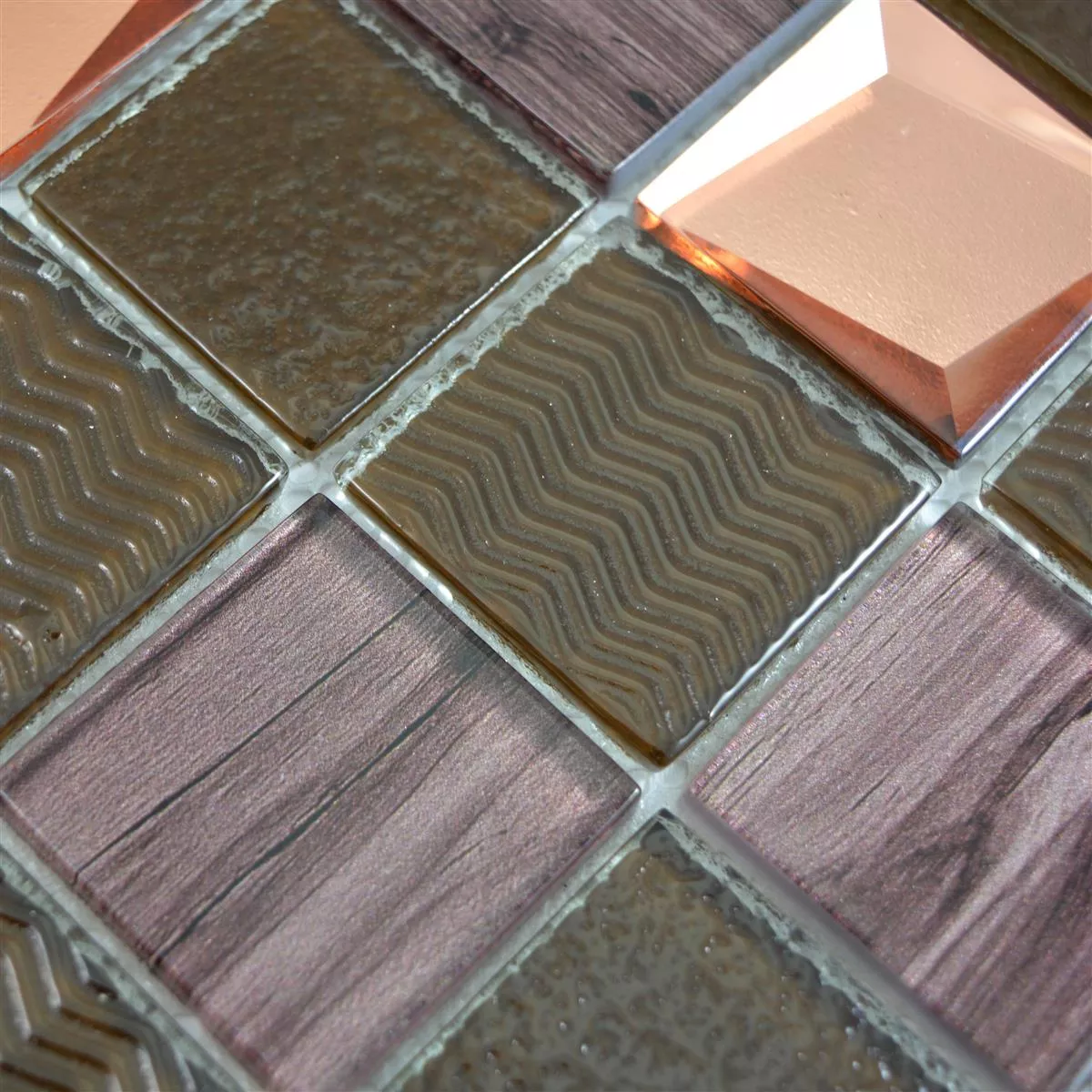 Glass Mosaic Tiles Paradise Bronze