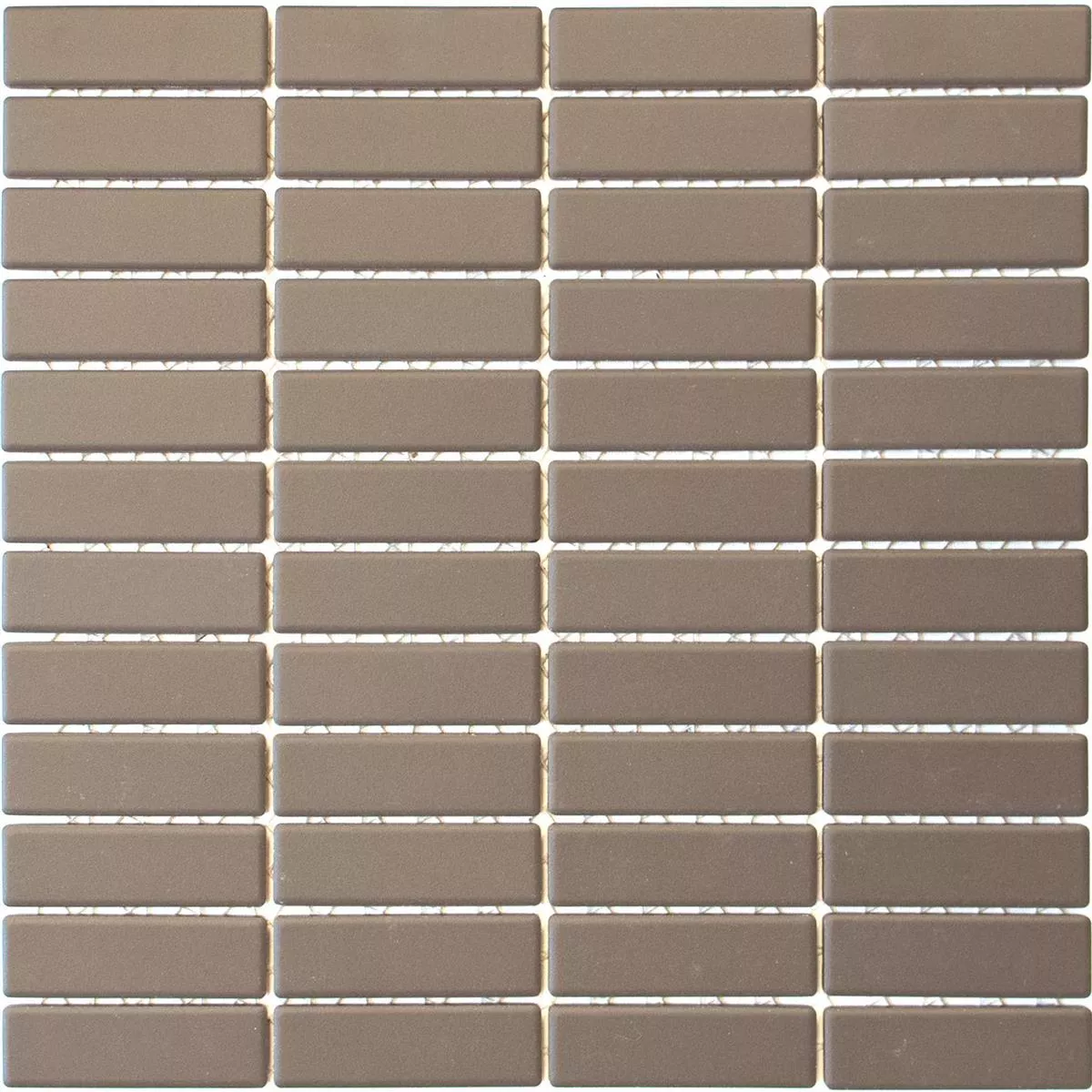 Sample Ceramic Mosaic Miranda Brown Non-Slip Unglazed Sticks