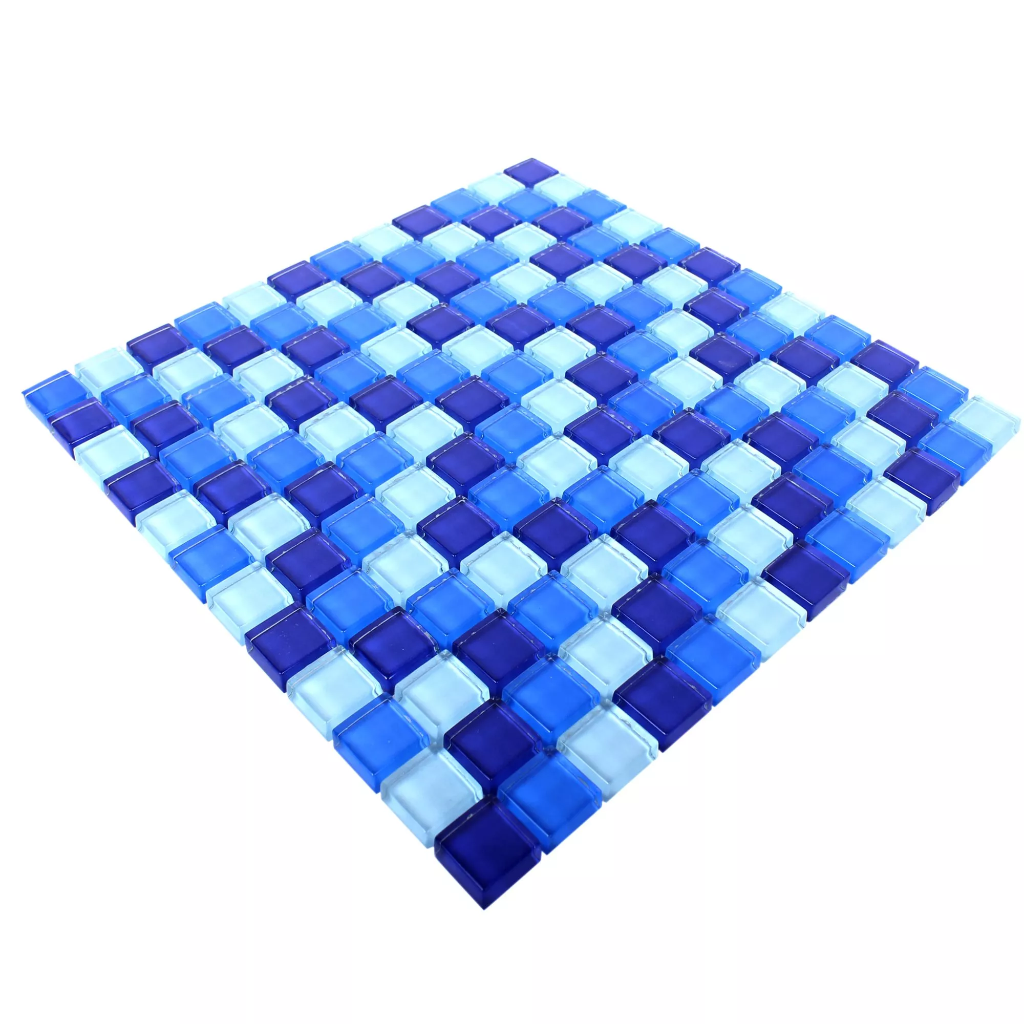 Πρότυπο από Γυάλινο Μωσαϊκό Πλακάκια Μπλε Mix 
