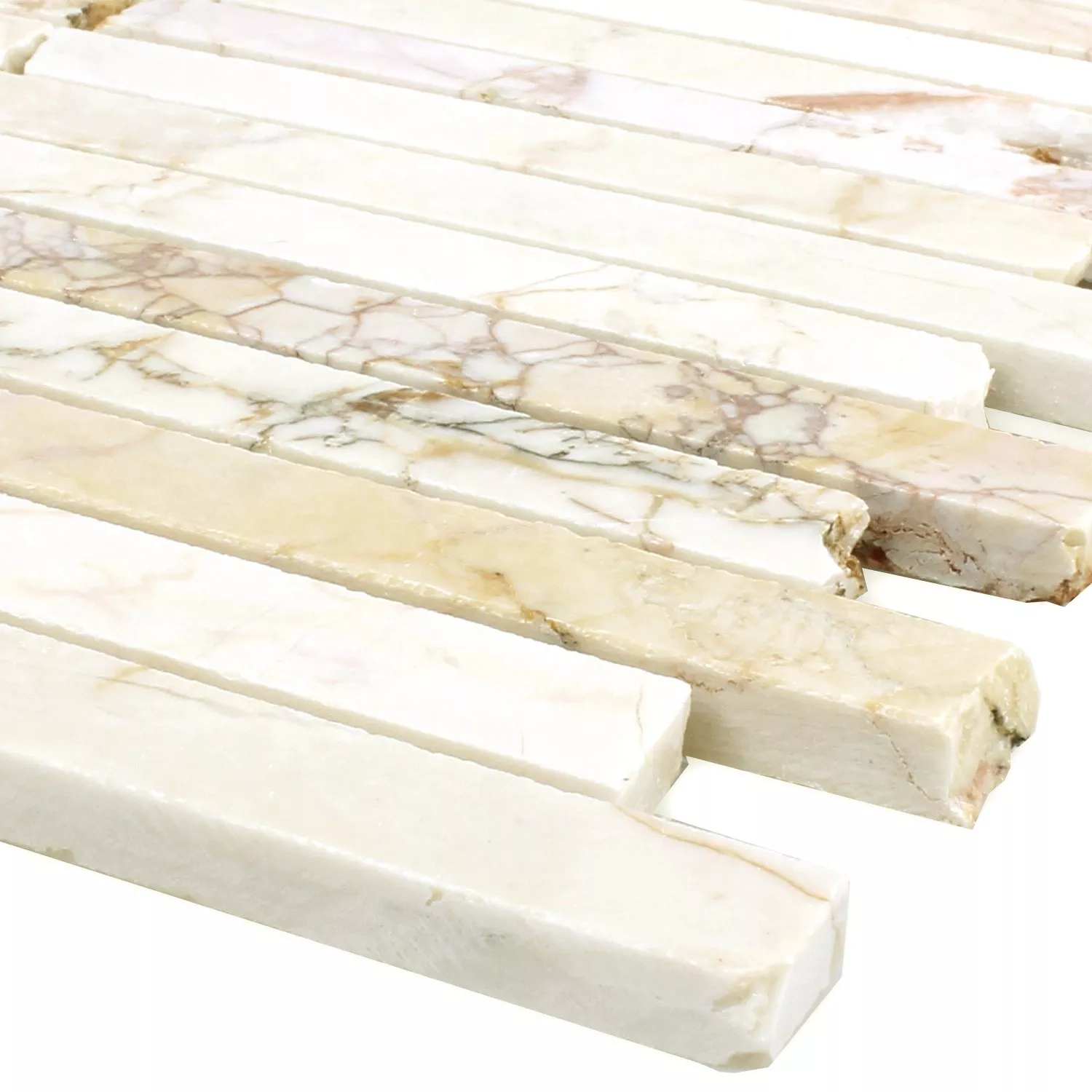Marmor Brick Mosaikkfliser Golden Cream Polert