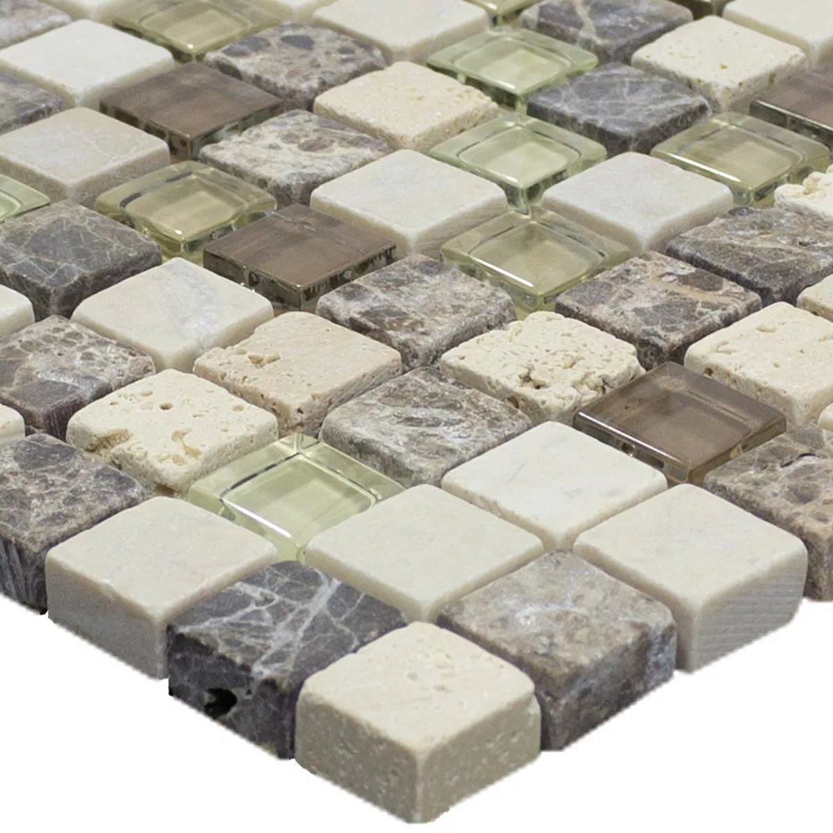 Glass Naturstein Mosaikk Harbin Brun Beige Glass Naturstein Mosaikk Harbin Brun Beige