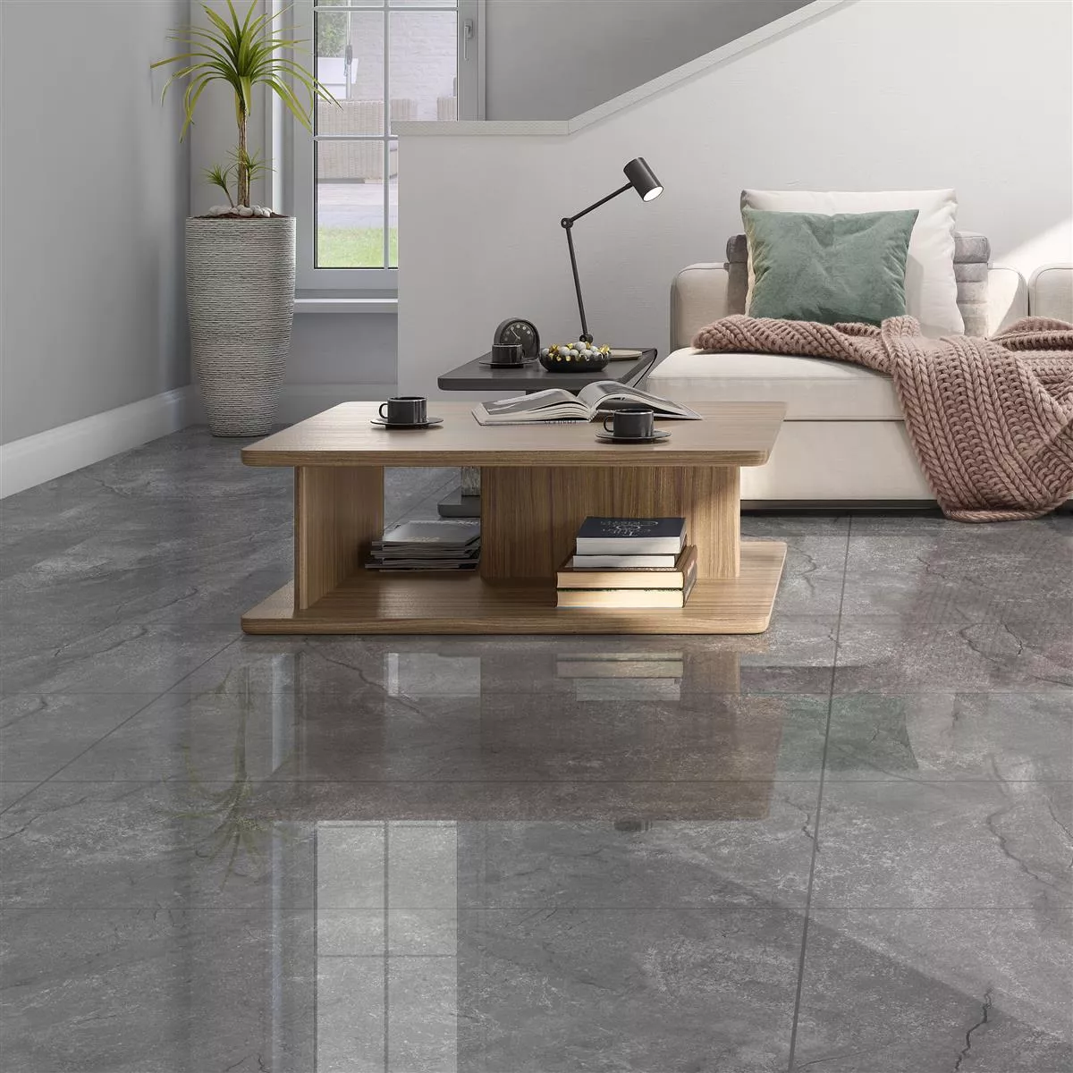 Sample Floor Tiles Pangea Marble Optic Polished Grey 60x120cm