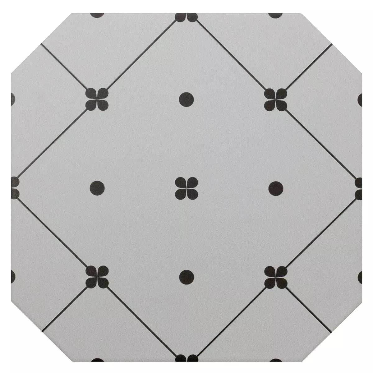 Gres Porculanske Pločice Pločice Genexia Crna Bijela Decor 3 Osmerokut 20x20cm Gres Porculanske Pločice Pločice Genexia Crna Bijela Decor 3 Osmerokut 20x20cm