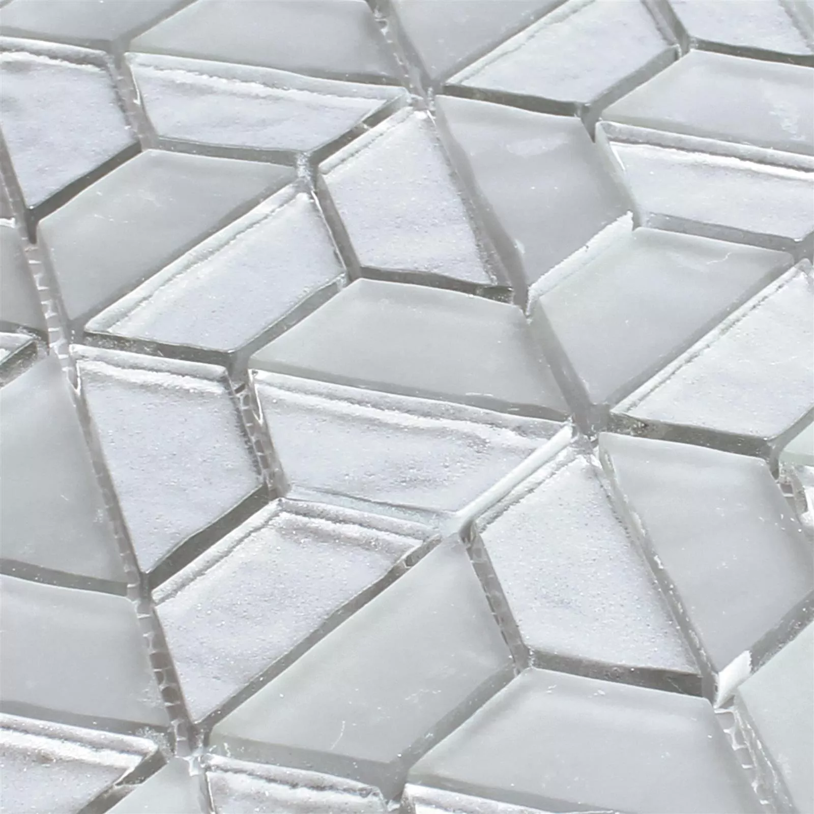 Glass Mosaic Tiles Alaaddin Hexagon Silver