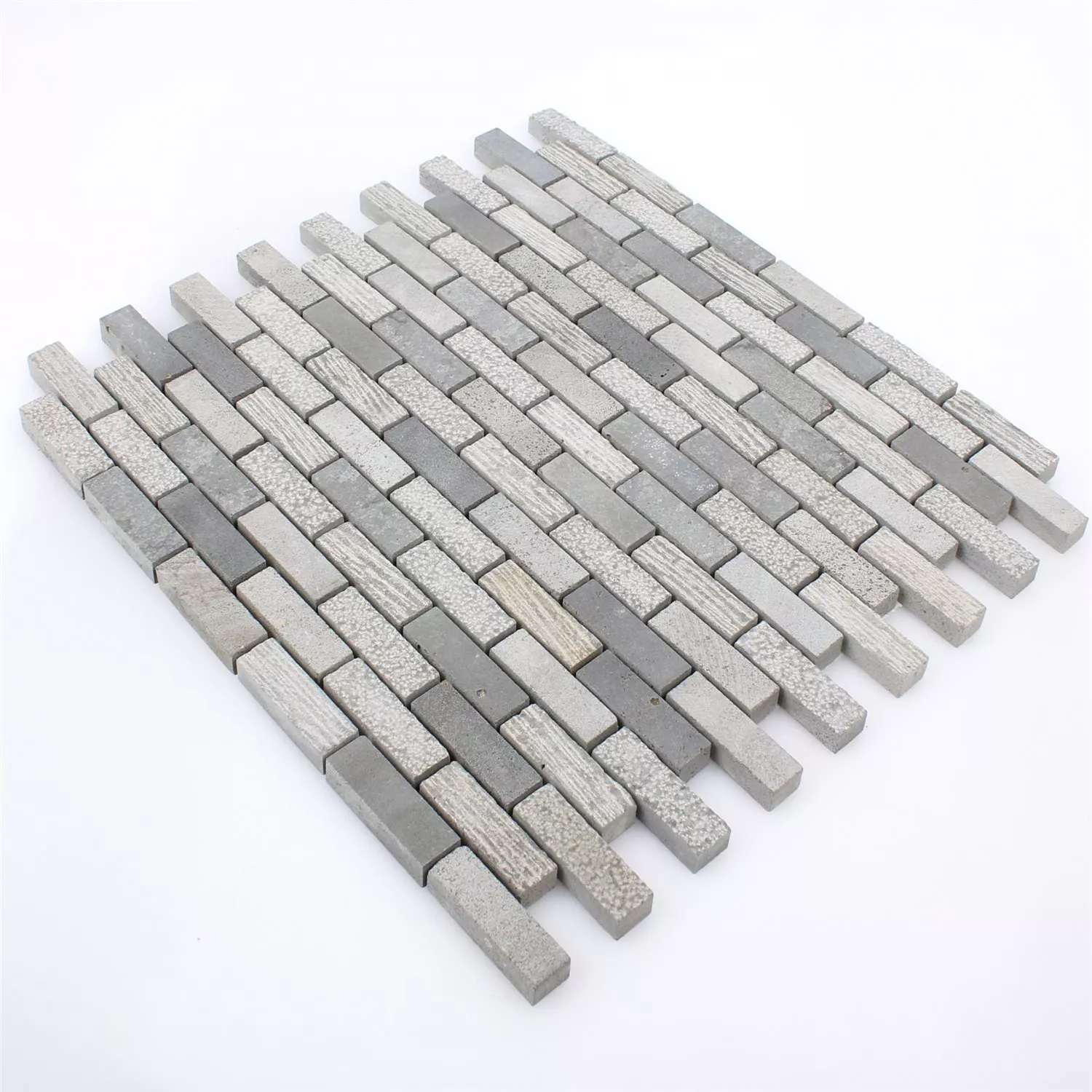 Azulejo Mosaico Daimon Pedra Carving Mix Cement Grey