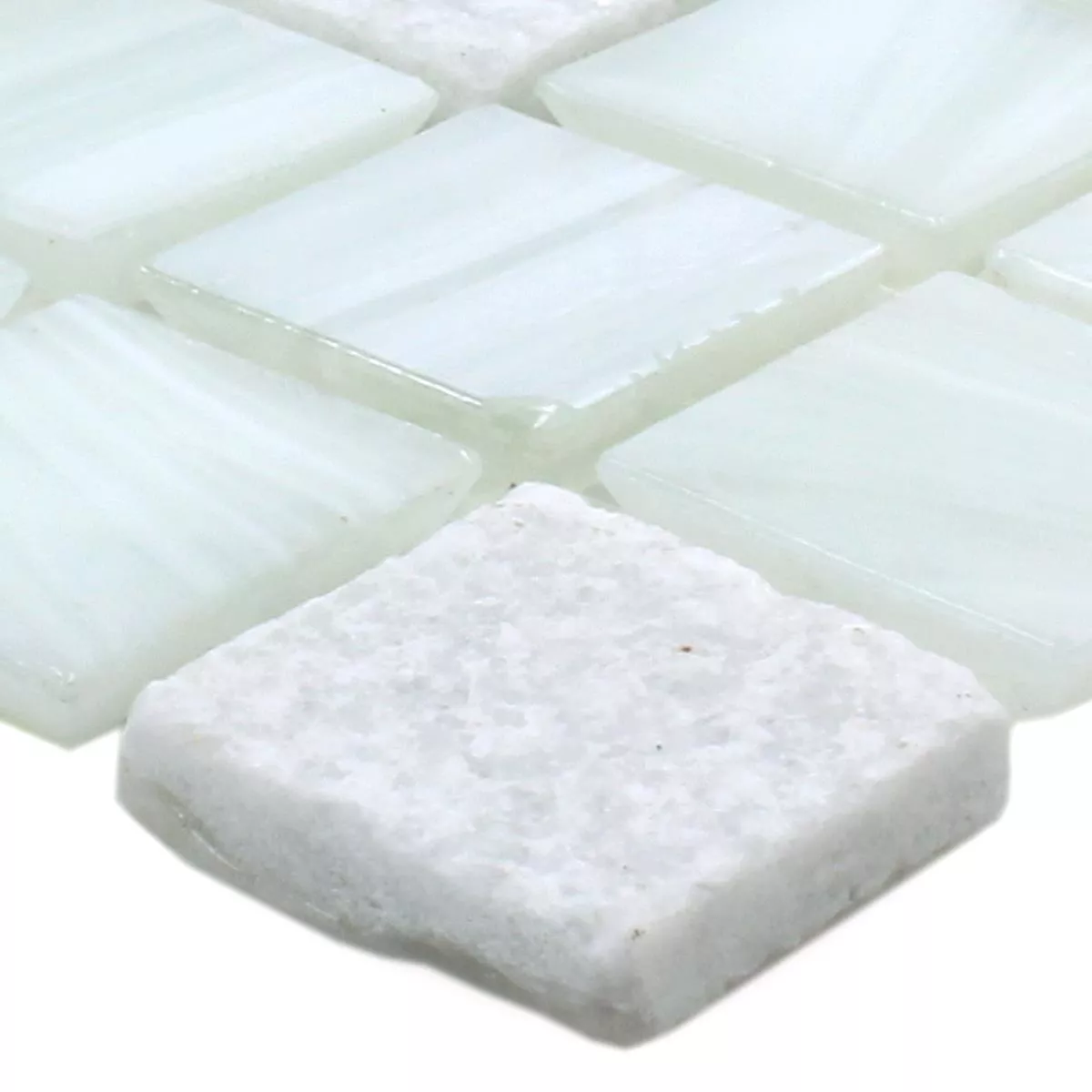 Uzorak Mozaik Staklo Prirodni Kamen Daily Rush Bijela Cream