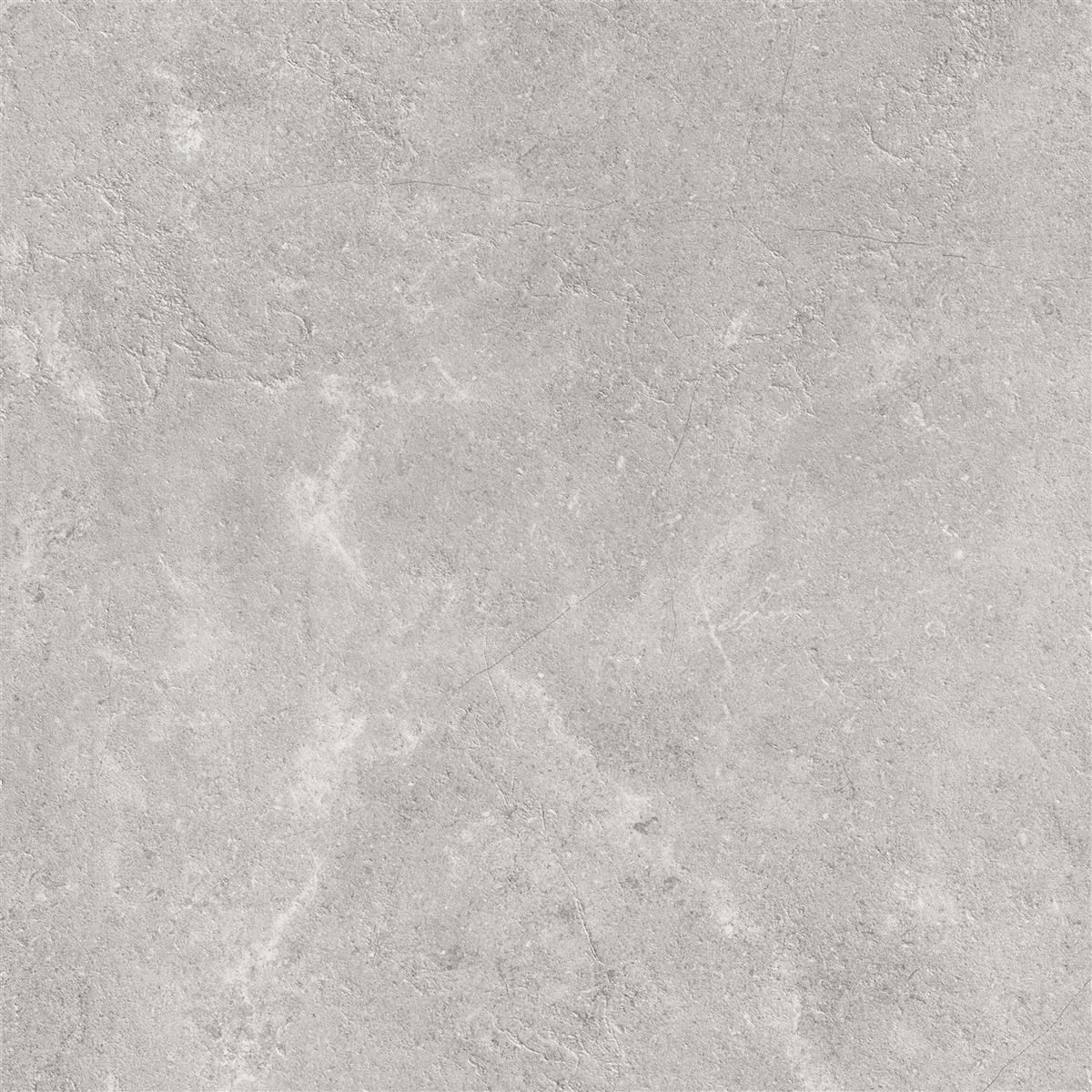 Floor Tiles Bangui Stone Optic 60x60cm Silver