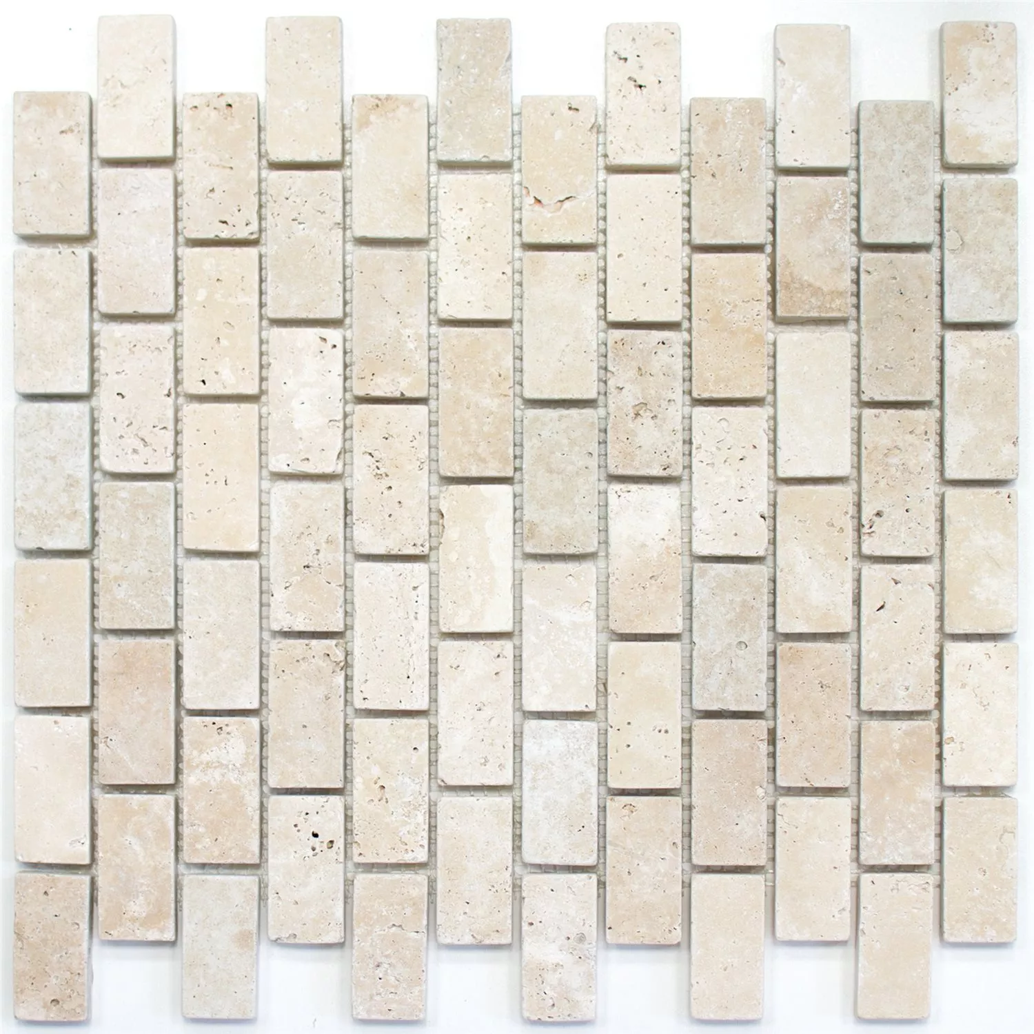 Mønster fra Mosaikkfliser Travertin Barga Beige Brick