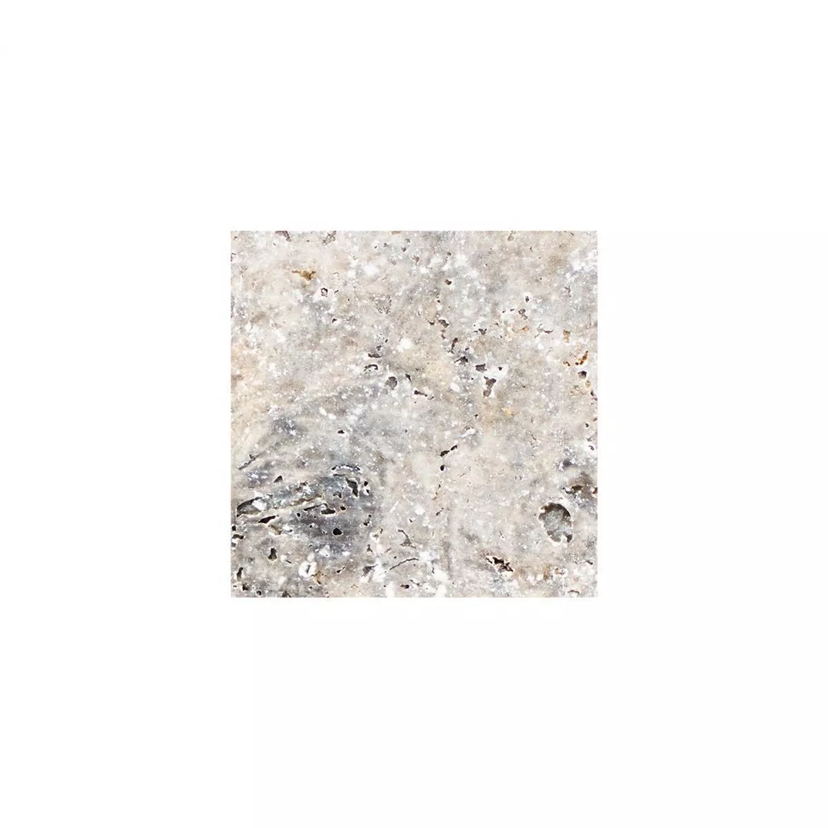 Sample Natursteentegels Travertin Nestor Zilver 10x10cm