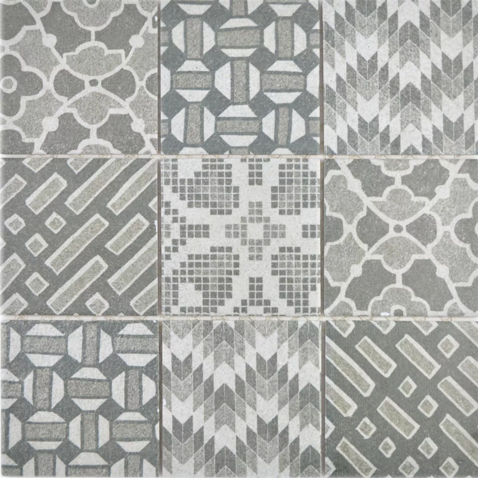 Ceramic Mosaic Tiles Romantica Retro Grigio