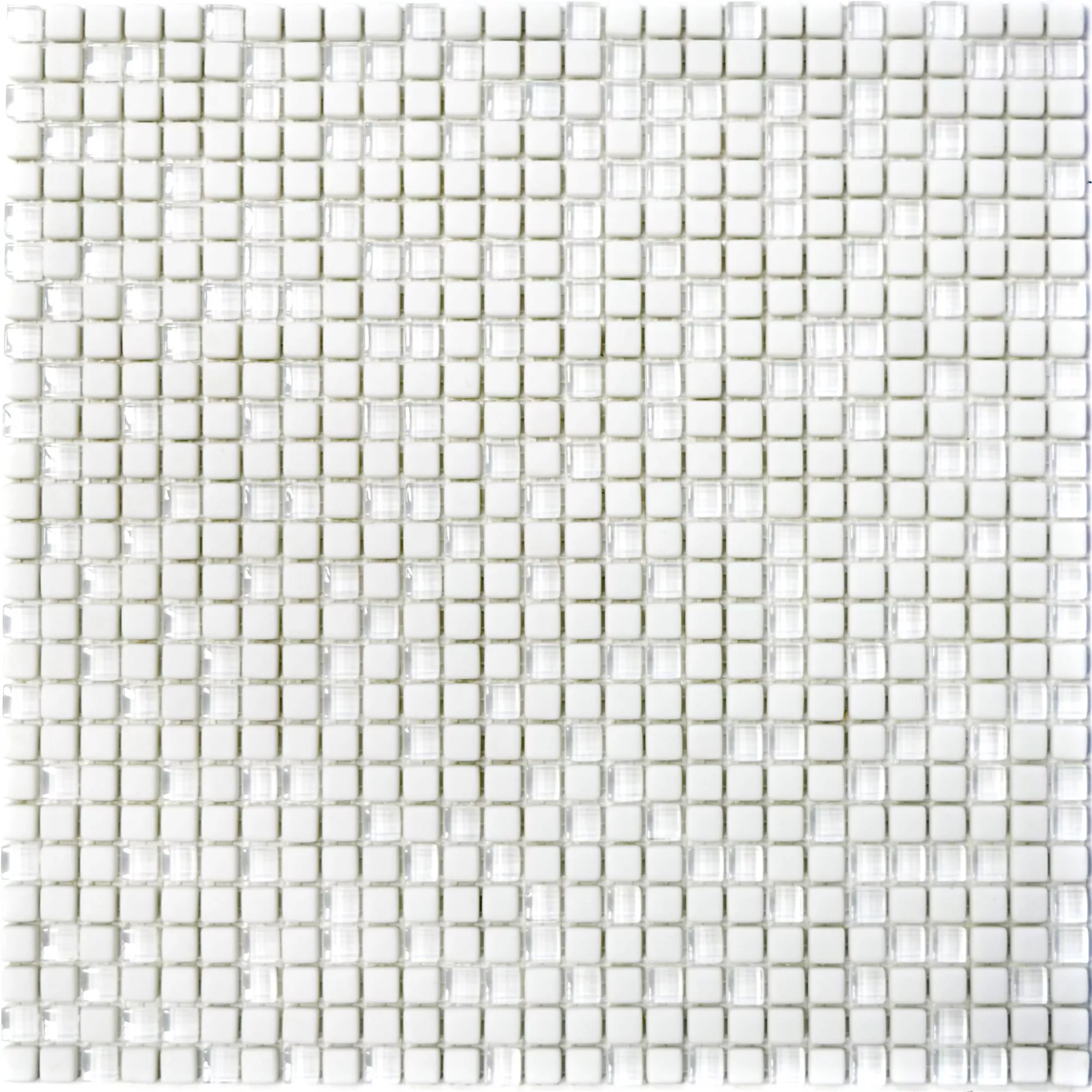 Πρότυπο από Γυάλινο Μωσαϊκό Πλακάκια Kassandra Ασπρο Παγωμένος