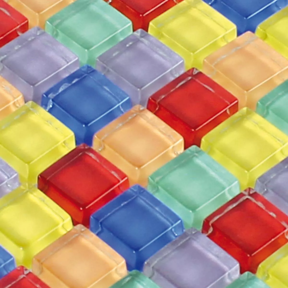 Padrão de Mosaico De Vidro Azulejos Fredonia Multicolorido Mix
