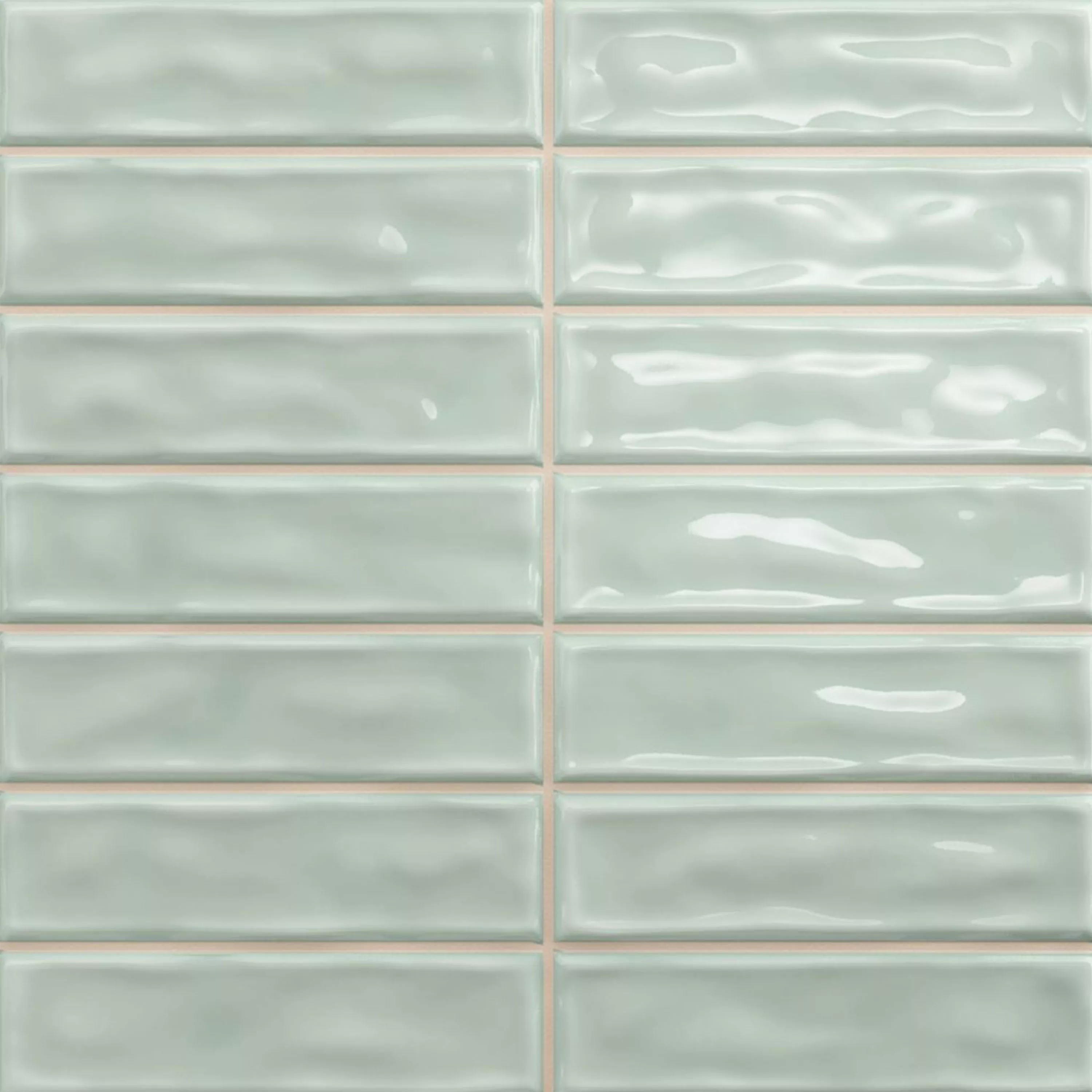 Amostra Azulejos Verbania Haste Brilhante Ondulado Turquesa 20x20cm