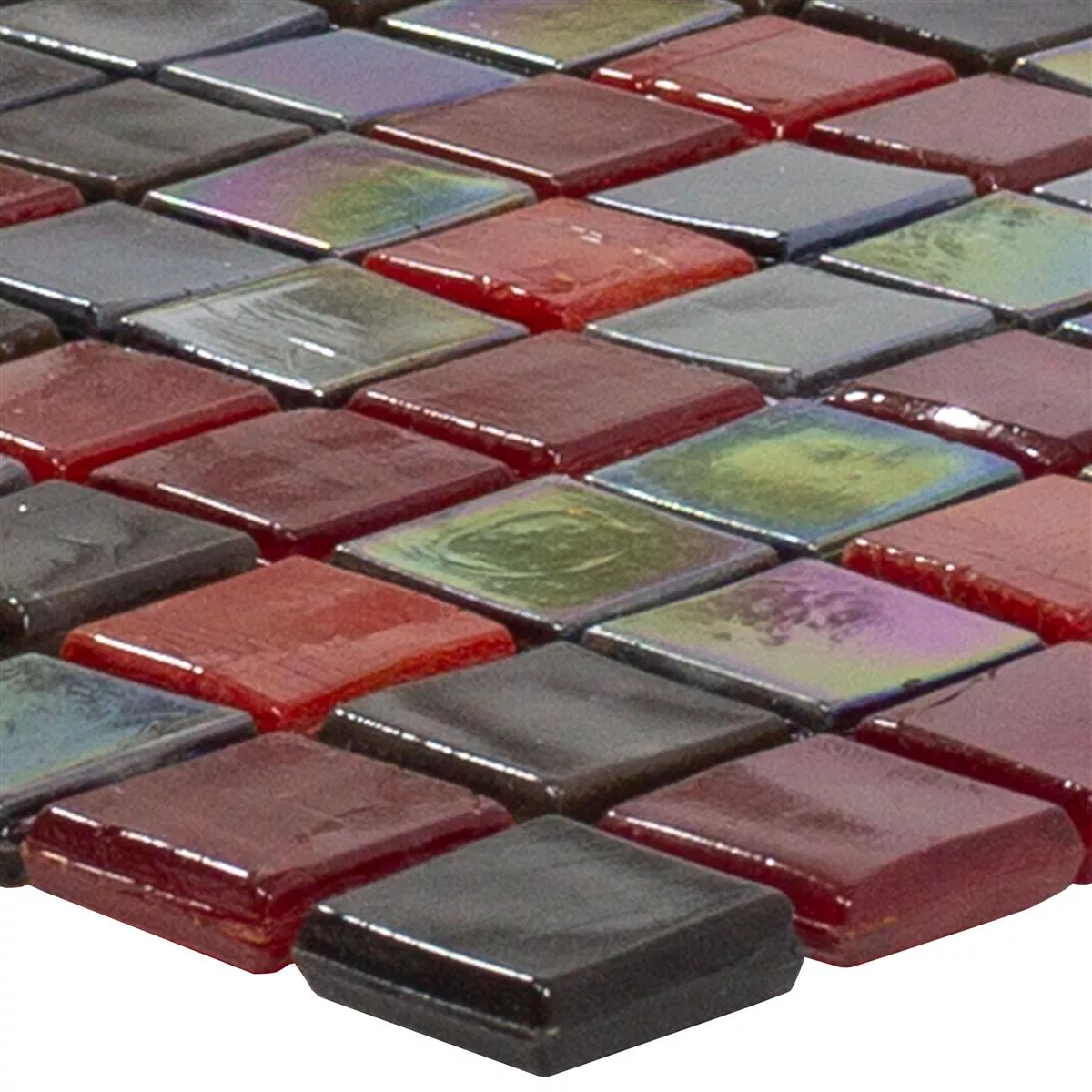 Mosaico De Vidro Azulejos Salsa Vermelho Preto Mosaico De Vidro Azulejos Salsa Vermelho Preto