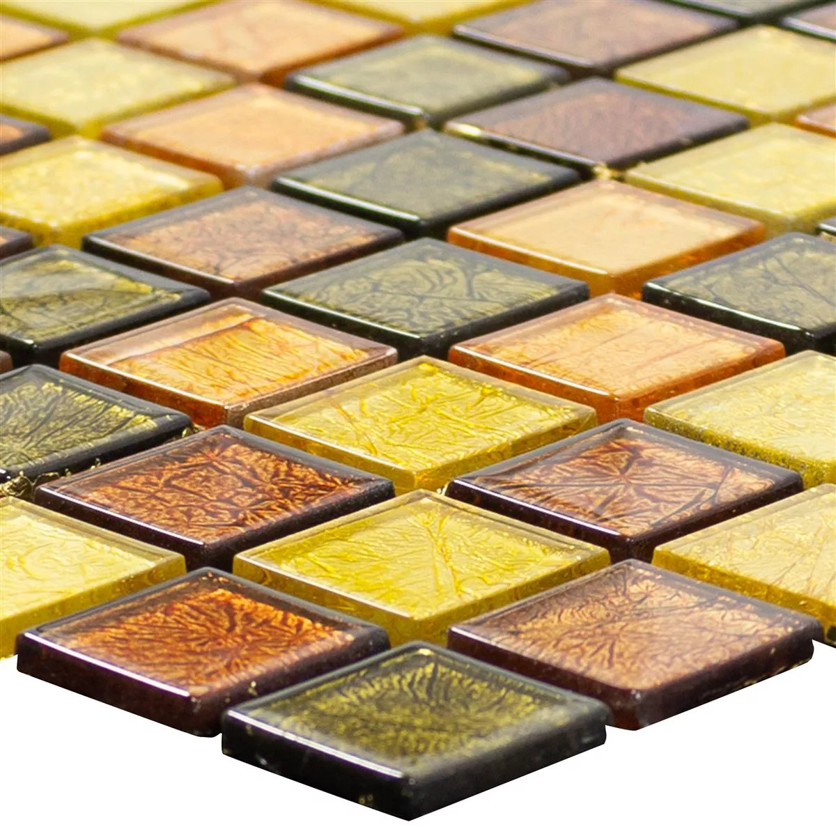 Glass Mosaic Tiles Curlew Yellow Orange 23 4mm
