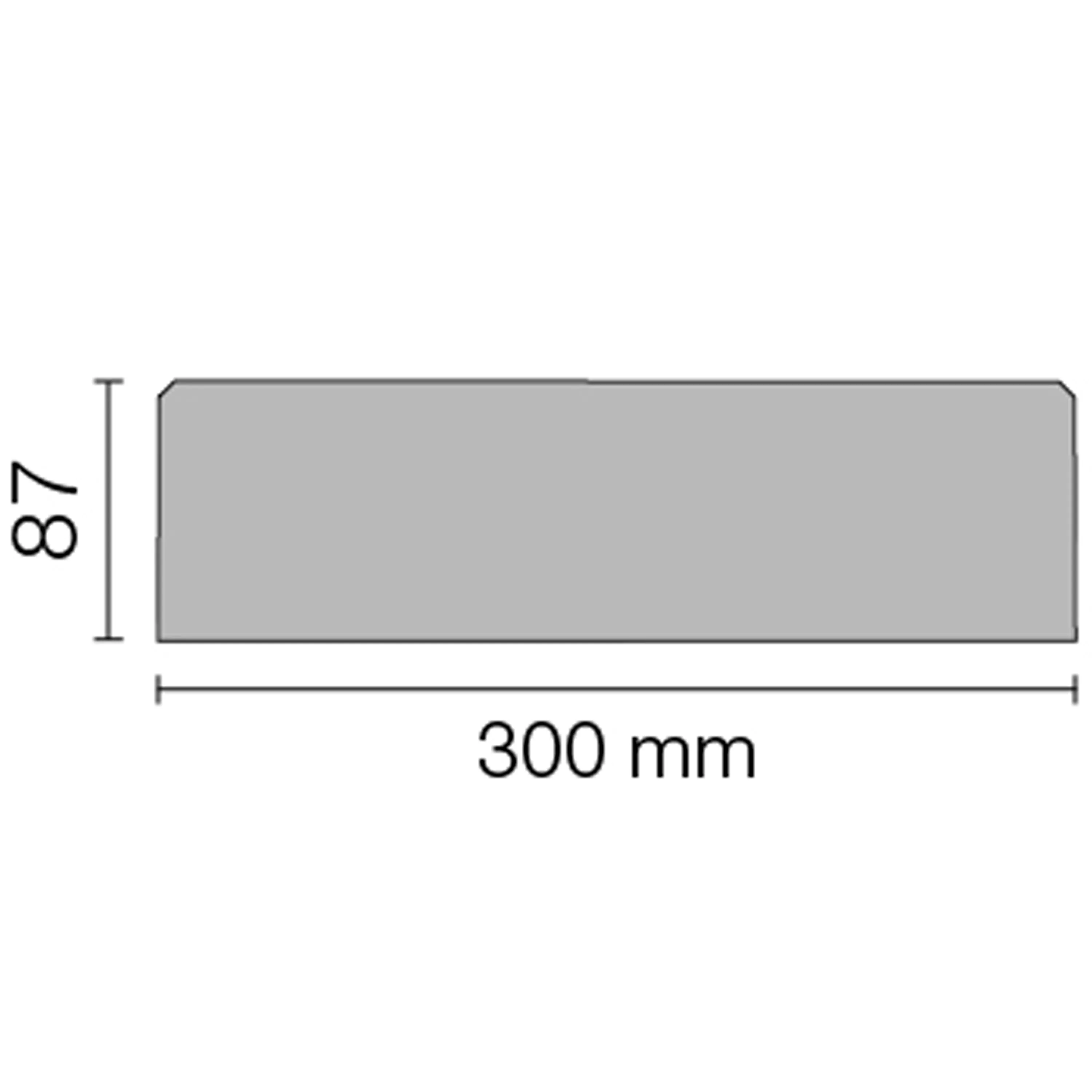 Nisje vegghylle Schlüter rektangel 30x8,7cm Curve antrasitt