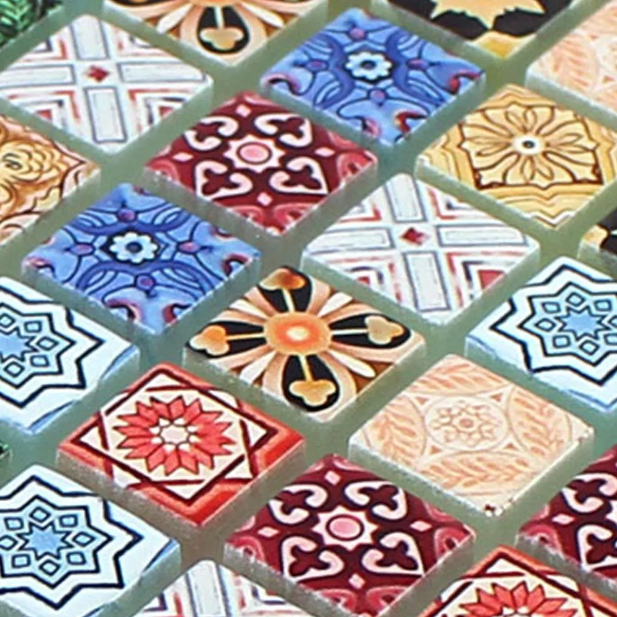 Échantillon Mosaïque En Verre Carrelage Marrakech Coloré