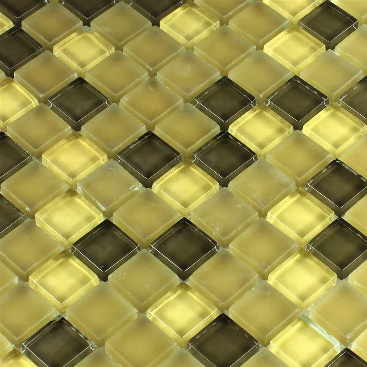 Mosaic Tiles Glass Yellow 23x23x8mm