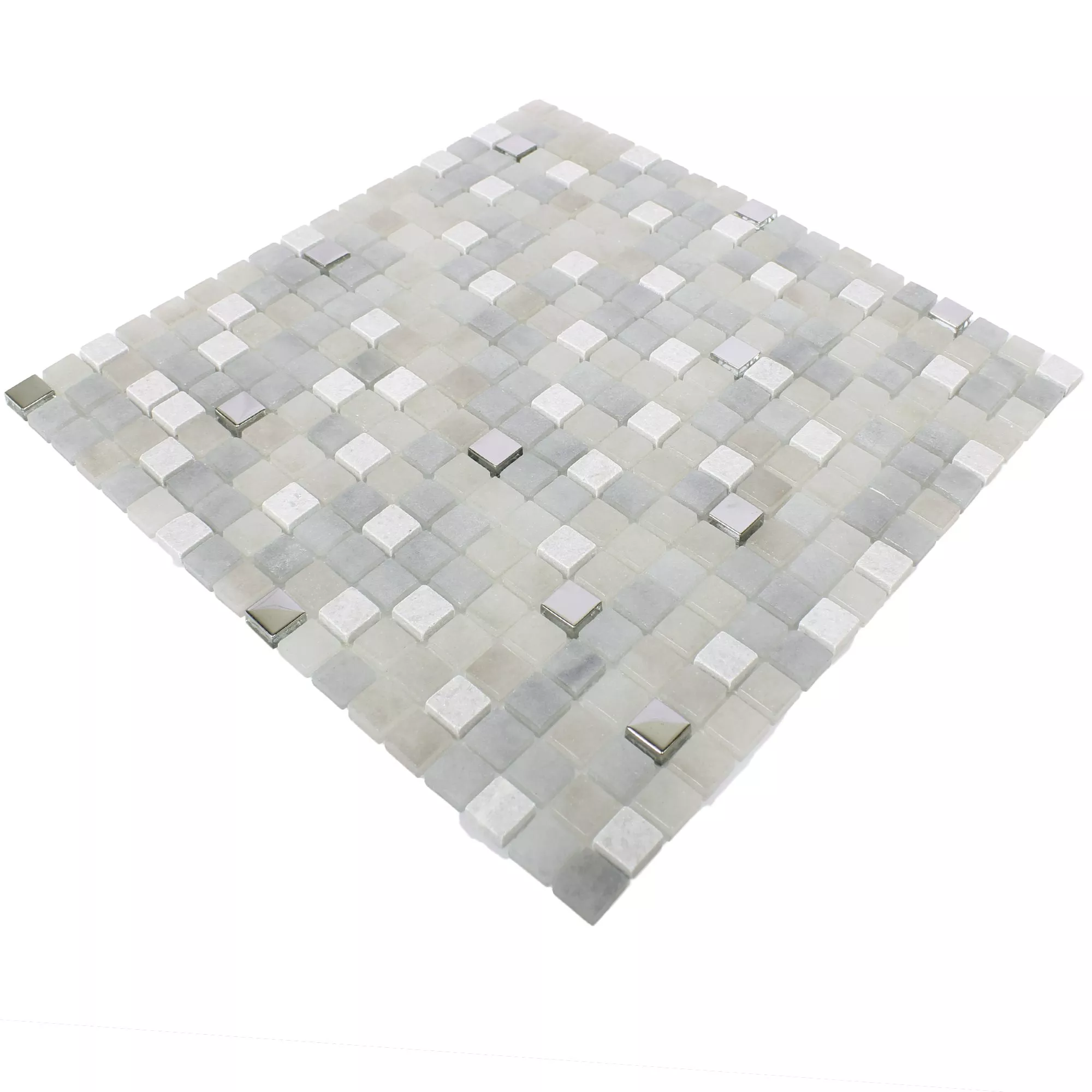 Mozaik Pločice Staklo Prirodni Kamen Mix Freyland Siva