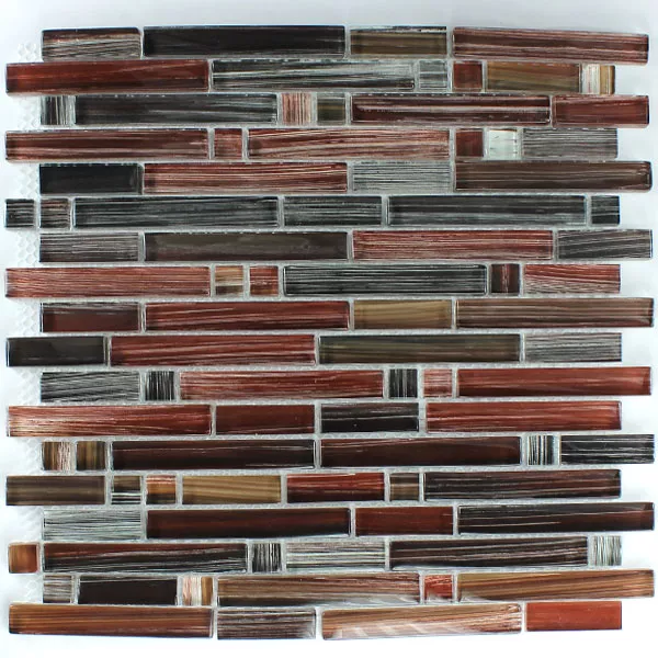 Mosaic Tiles Glass Red Mix