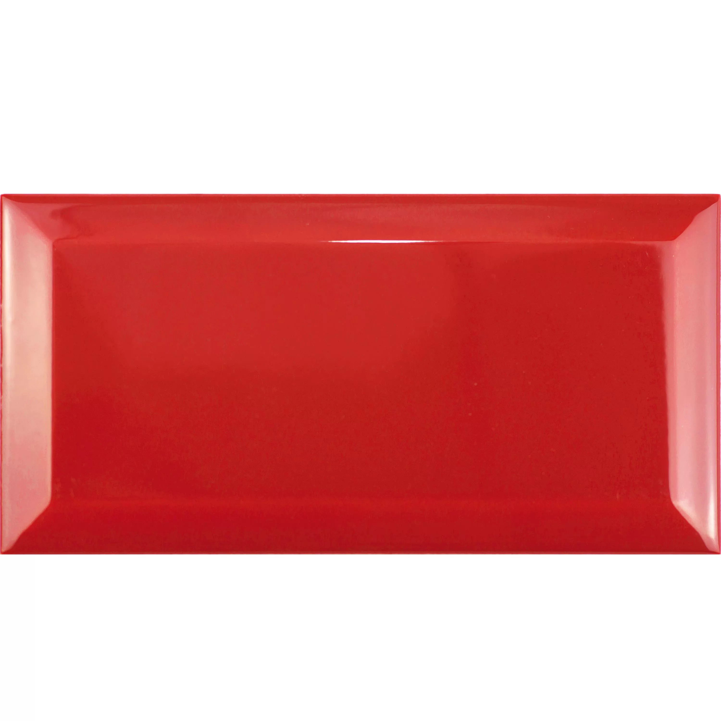 Metro Carrelage Mural Brussel Avec Facette 10x20x0,7cm Rojo Metro Carrelage Mural Brussel Avec Facette 10x20x0,7cm Rojo