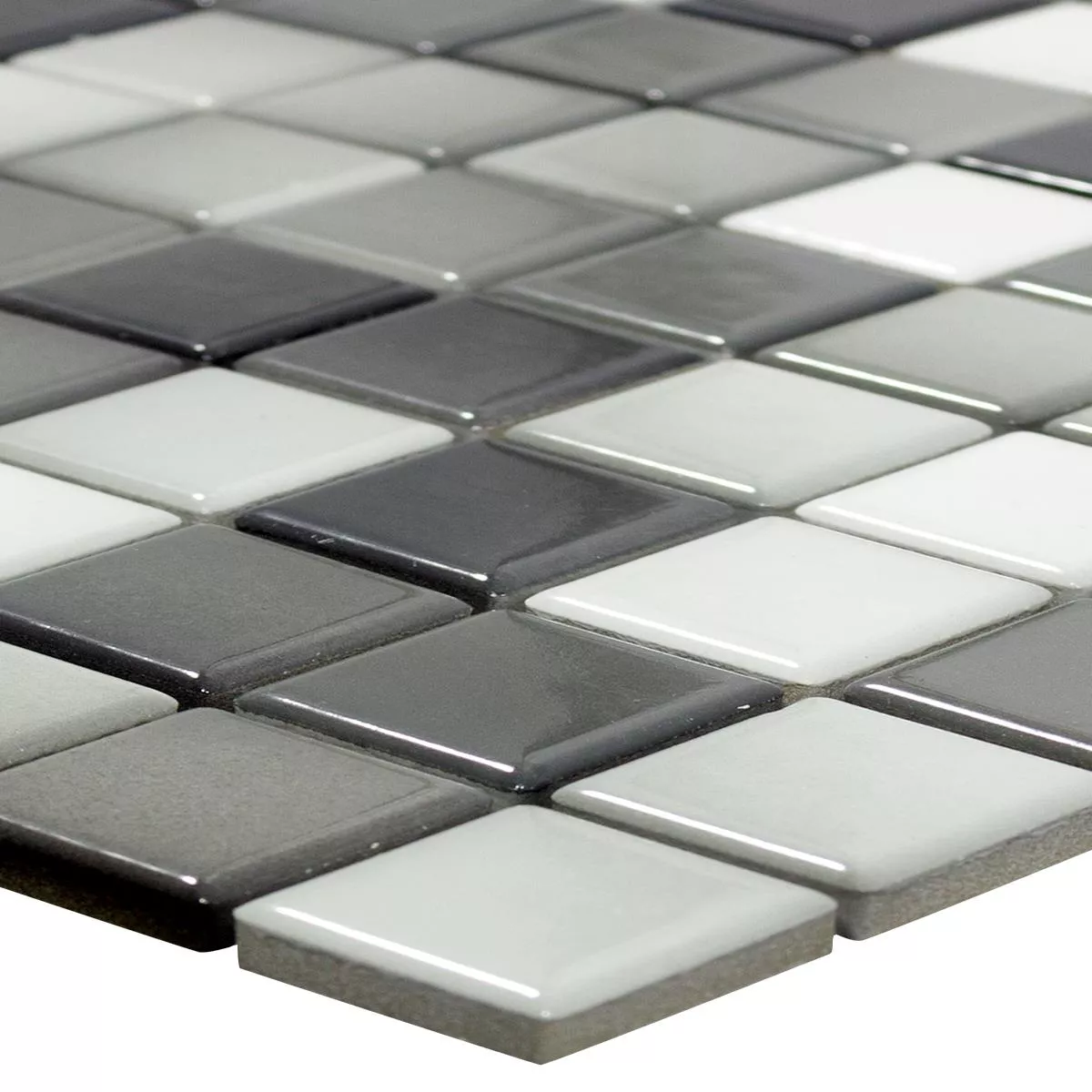 Ceramic Mosaic Tiles Galleria Black Grey