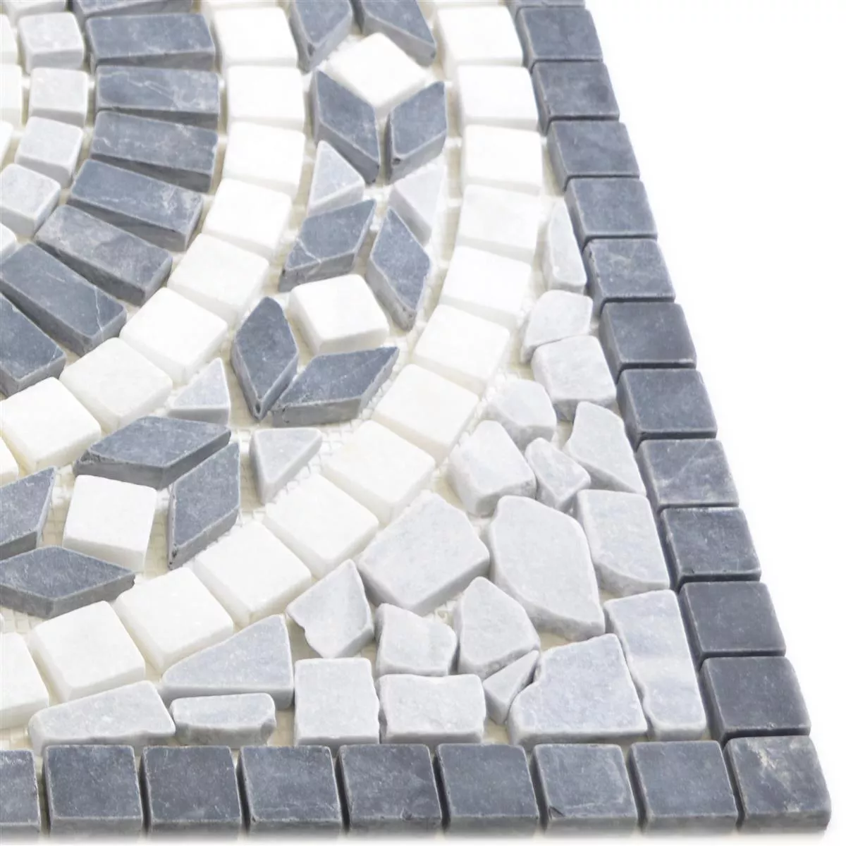 Prirodni Kamen Element Mozaika Frisco Crna Bijela Siva 61x61cm