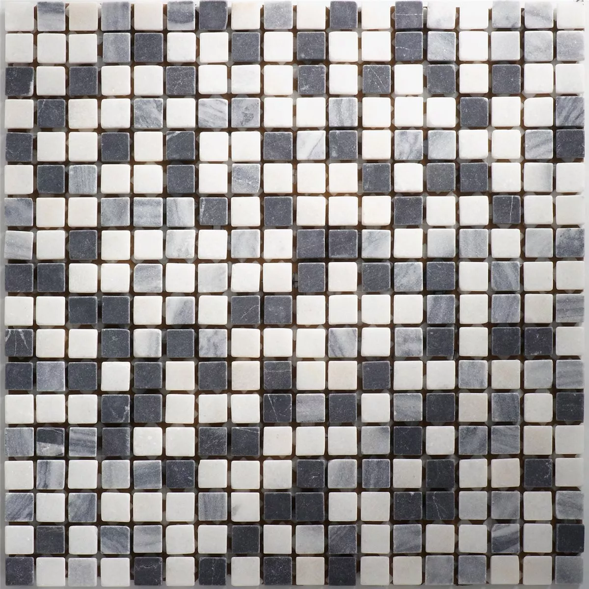 Mozaik Csempe Üveggolyó 15x15x8mm Fekete Mix