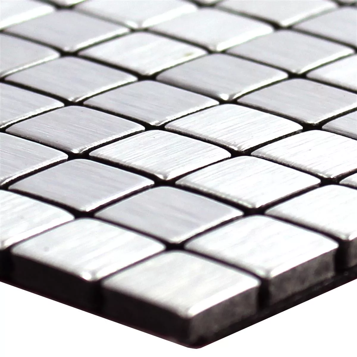 Metal Mosaic Tiles Wygon Self Adhesive Silver 10mm