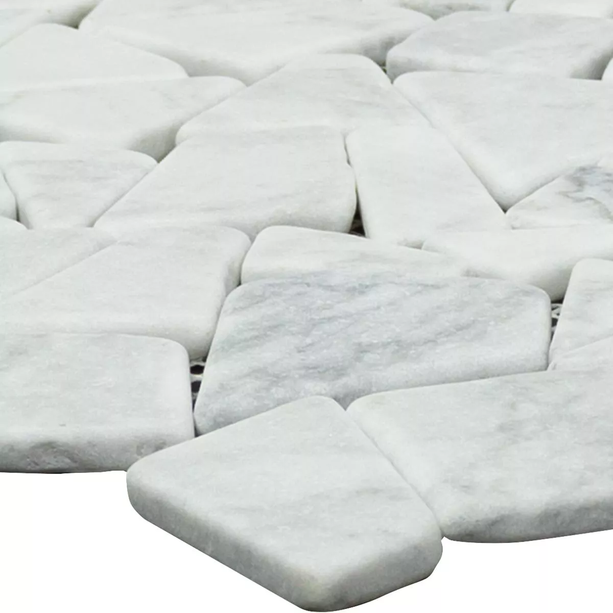 Marmer Gebroken Mozaïektegel Mareblu Carrara Wit