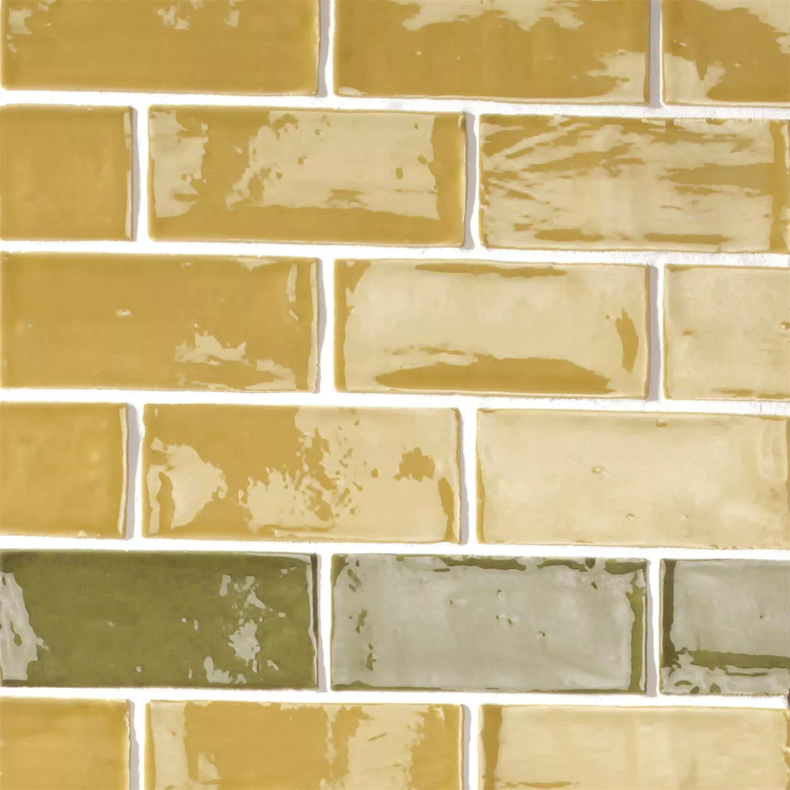 Kuvio Seinälaatta Algier Käsintehty 7,5x15cm Keltainen