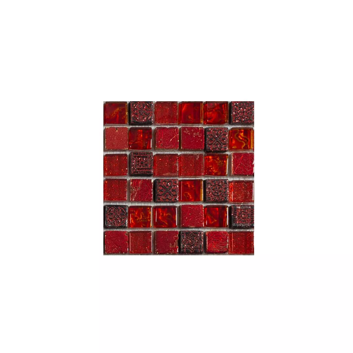 Πρότυπο από Γυάλινο Μωσαϊκό Πλακάκια Aπό Φυσική Πέτρα Cleopatra Kόκκινο