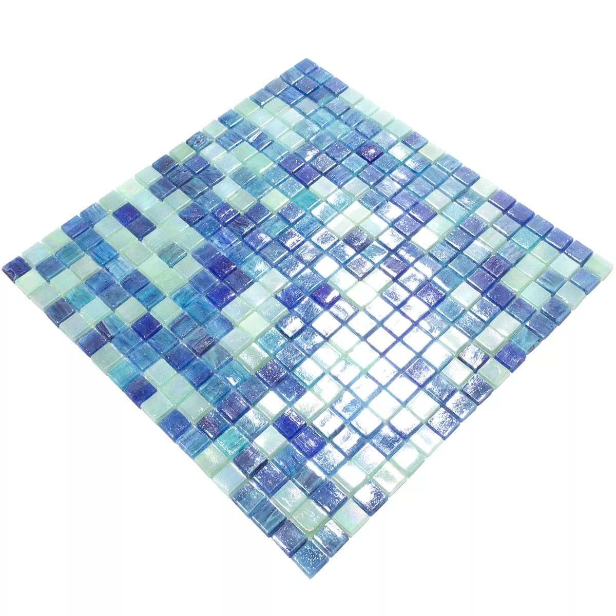 Glass Mosaic Tiles Carla Blue Cyan