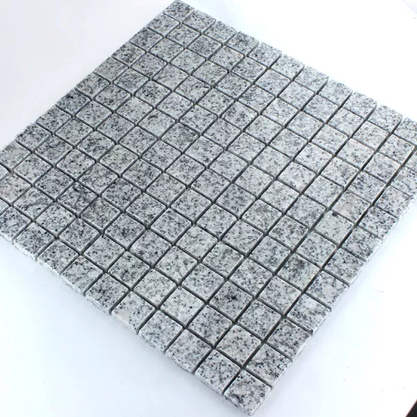 Muster von Mosaikfliesen Granit  Kashmir Weiss