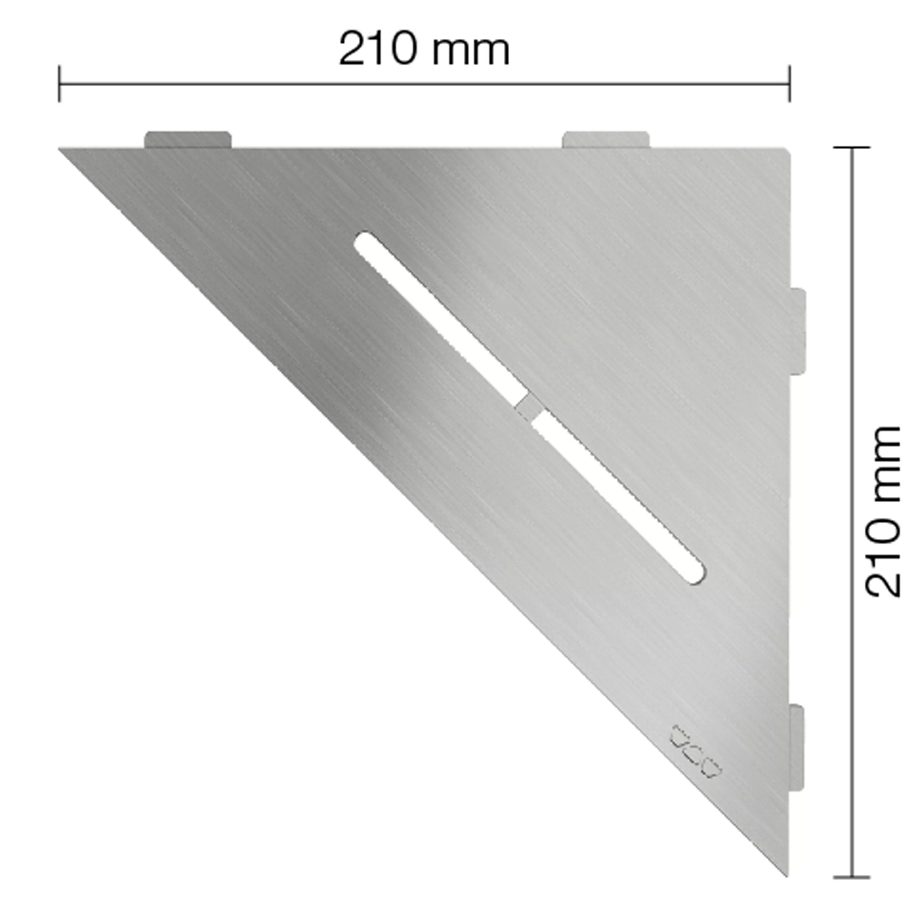 Zuhanypolc fali polc Schlüter háromszög 21x21cm tiszta rozsdamentes acél