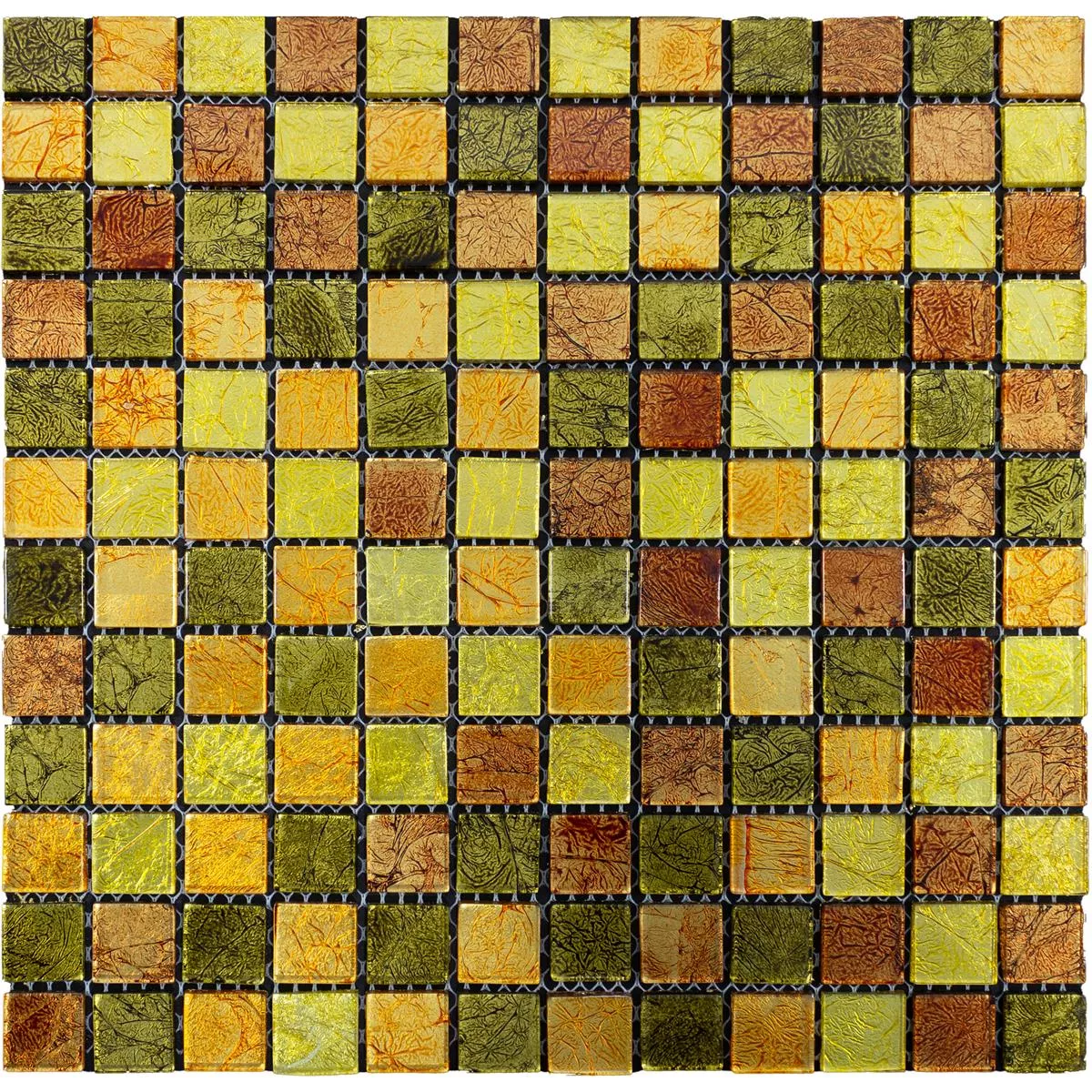 Glass Mosaic Tiles Curlew Yellow Orange 23 4mm
