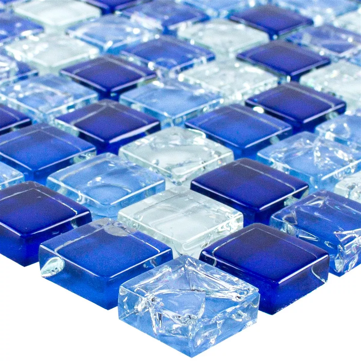Mosaico De Vidro Azulejos Overland Azul Branco Mosaico De Vidro Azulejos Overland Azul Branco