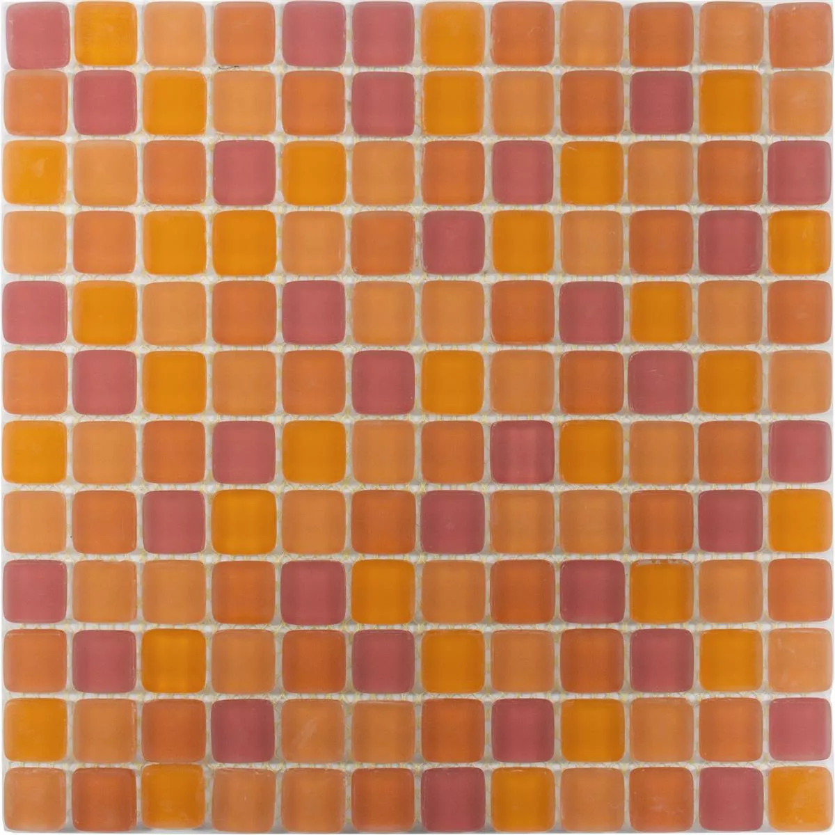 Mønster fra Glass Mosaikk Fliser Ponterio Frosted Oransje Mix
